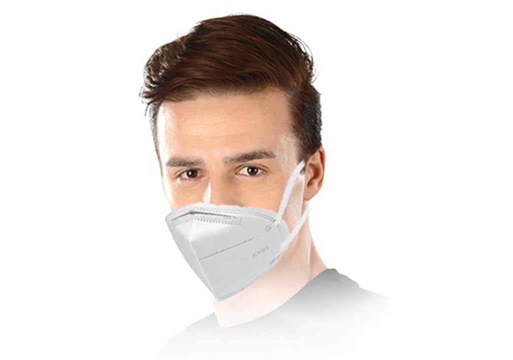 KN95 Face Mask | 5-Layer Protection | Anti-Pollution | Virus Filtration | Anti Allergy | Sweat & Moisture Observant | Surgical | Respirators | Breathable & Comfortable and CE Certified | Pack of 10