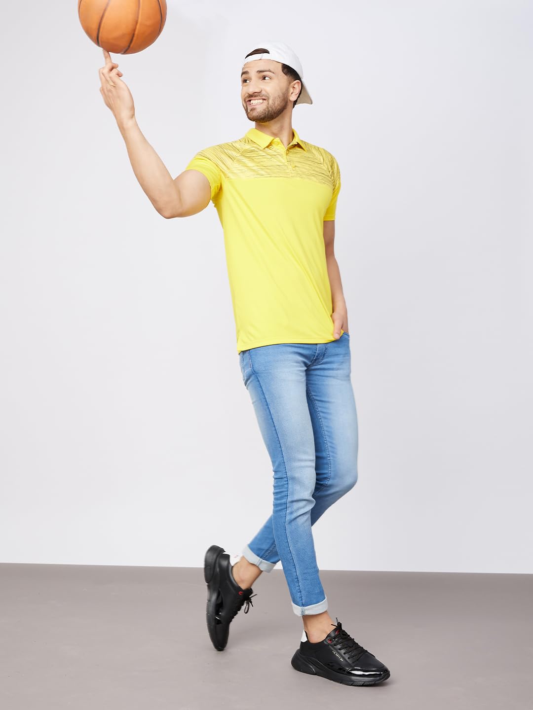 PERF Men's Black Sneakers - Trendy & Stylish PU Upper, Super Comfortable EVA Sole, Padded Cushion Insole for All-Day Comfort, Casual Shoes for Men