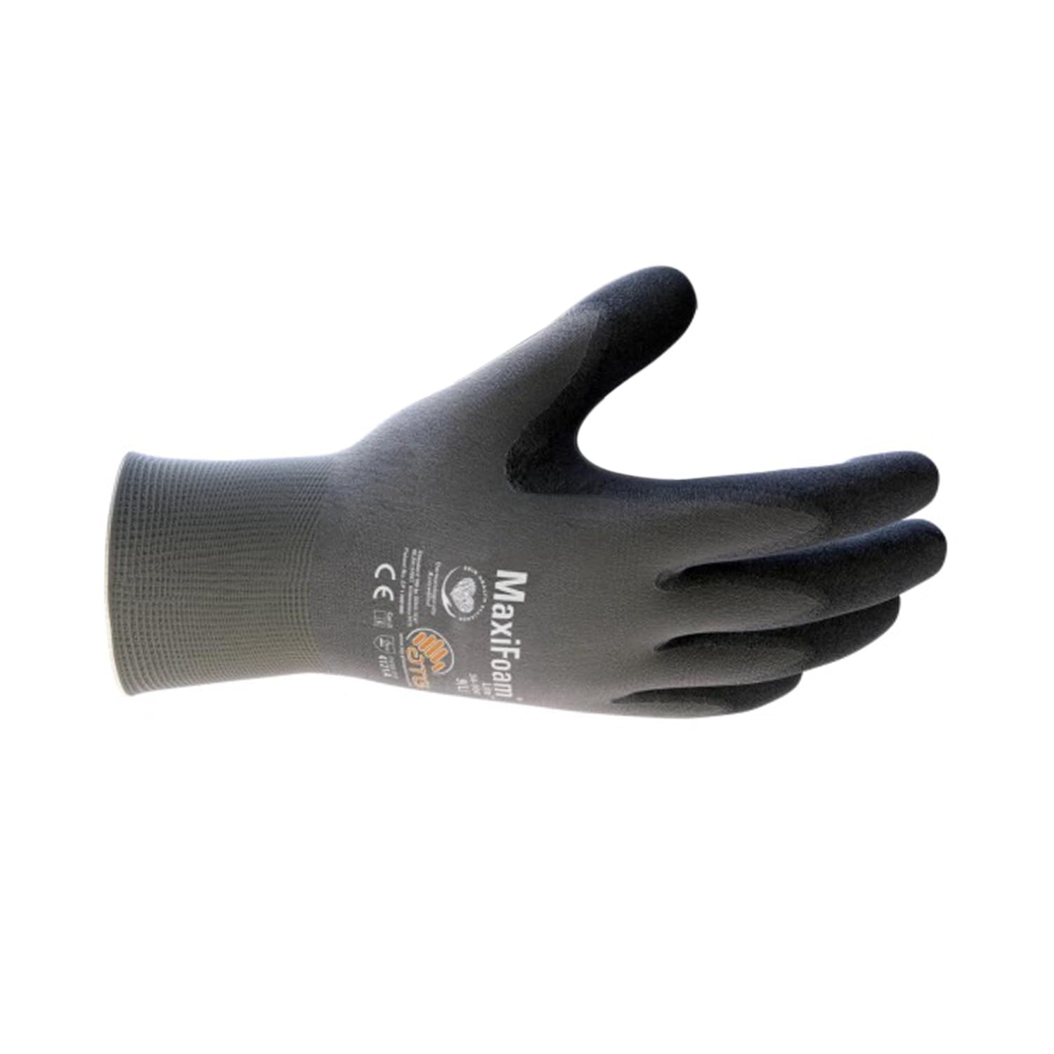 ATG MaxiFoam® Lite™ 34-900 Silicone-Free Palm Coated Work Gloves, Lightweight & Flexible, EN 388 Certified, Knitwrist Design -12 PAIR PER BOX