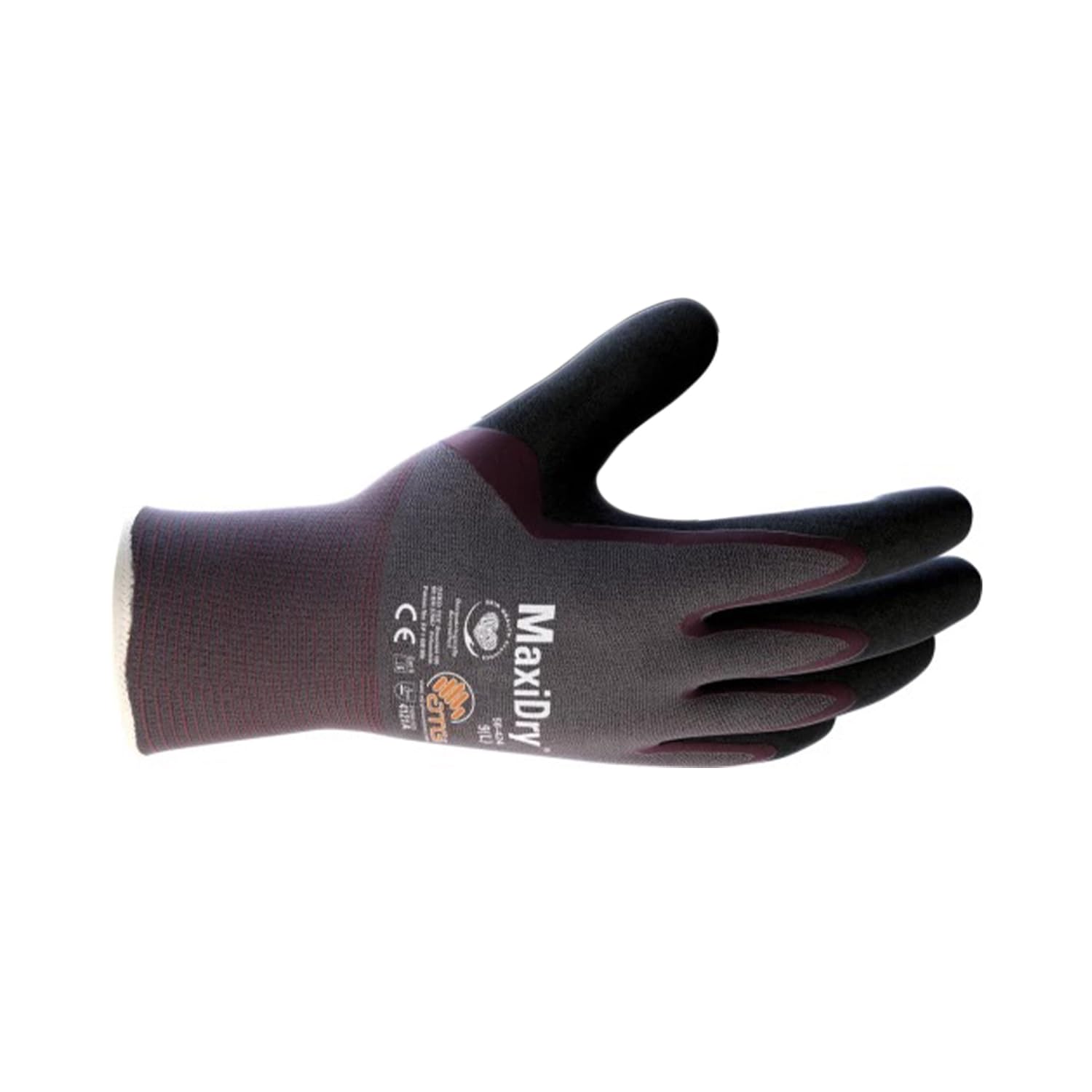 ATG MaxiDry® 56-424 Oil Repellent Gloves - Palm Coated, Ultra-Thin, Flexible, Comfortable, Silicone-Free, EN Certified -12 PAIR PER BOX