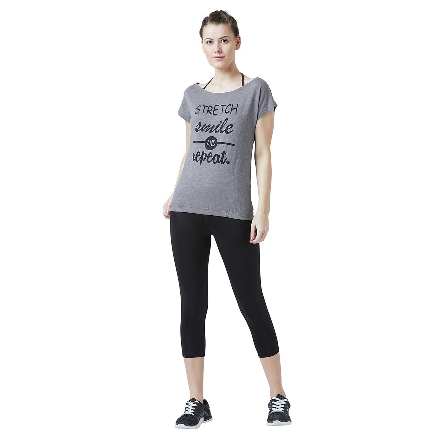 PERF Regular Fit Half Sleeve T-Shirt for Women (PWCSTE19008)
