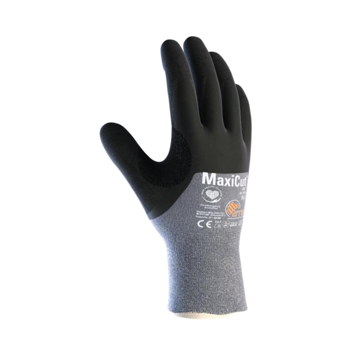 ATG MaxiCut® Oil™ 44-505 Cut Resistant Gloves - 3/4 Coated, 24 cm Length, 1.30 mm Palm Thickness, Silicone-Free, EN 388 & ANSI Certified, Ideal for Oily and Wet Environments -12 PAIR PER BOX
