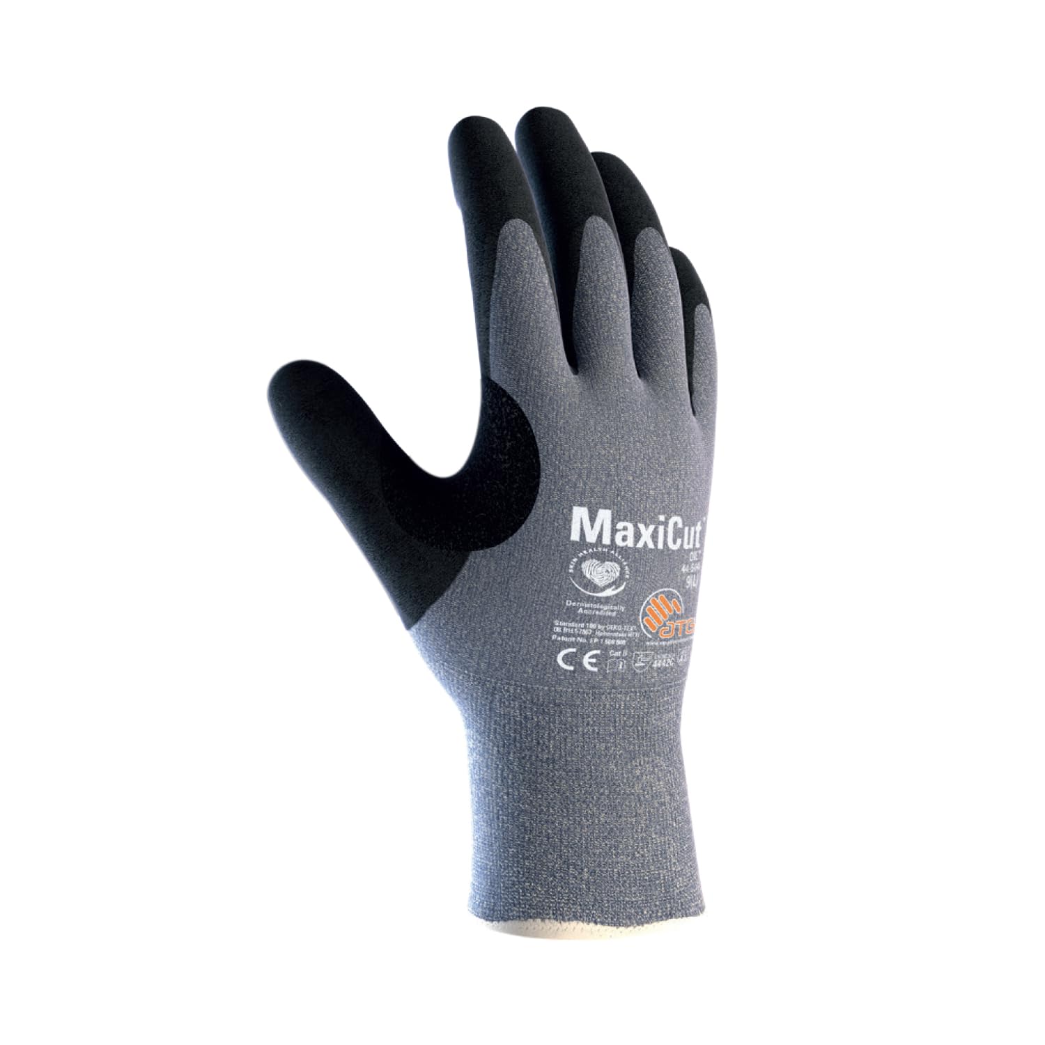 ATG MaxiCut® Oil™ 44-504 Cut Protection Gloves - Palm Coated, Silicone-Free, Oil and Wet Environment Gloves for Comfort and Grip -12 PAIR PER BOX