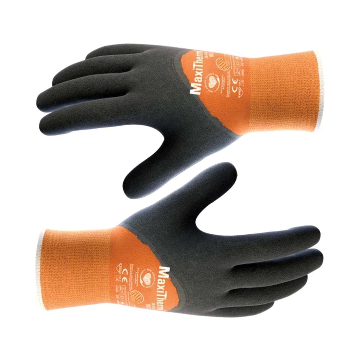 ATG MaxiTherm® 30-202 Thermal Work Gloves, 3/4 Coated Knitwrist, Natural Latex Grip, Cold Protection, EN 388 & EN 511 Certified -12 PAIR PER BOX