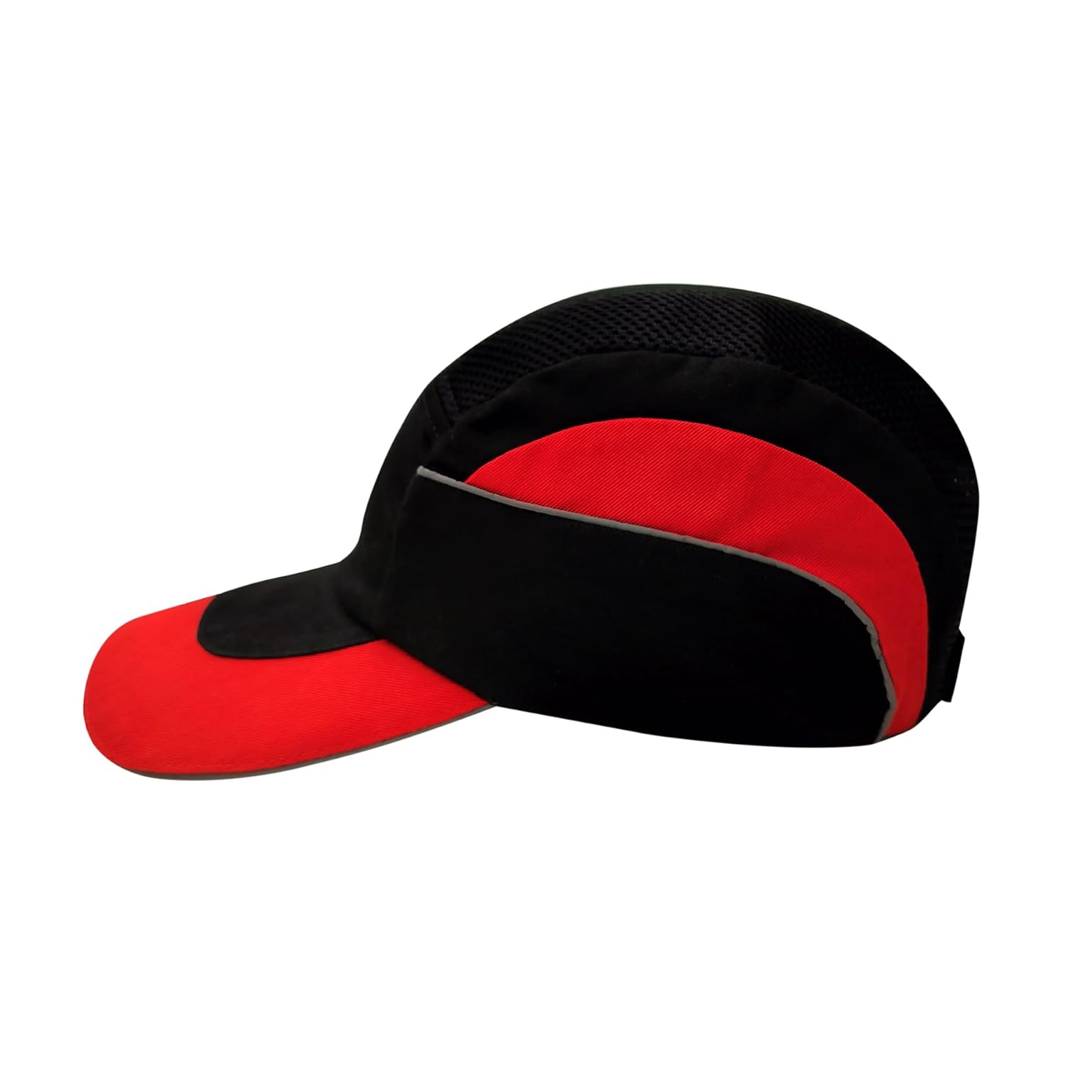 PERF Unisex Safety Bump Cap Long Peak Black Red | CE Certified