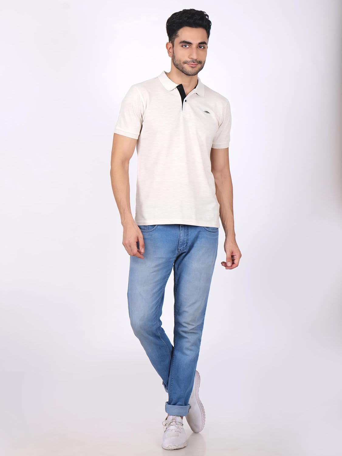 PERF Men's Regular Fit Polyster Cotton Polo T Shirt, Polo Neck, Half Sleeves, Gym T Shirts, Casual Wear, Workout T Shirts, Active Gym Wear for Running, T Shirts for Man