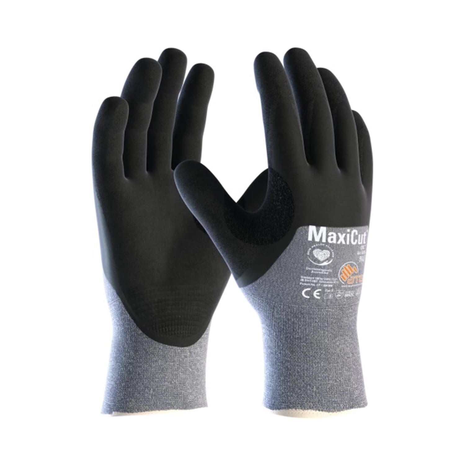 ATG MaxiCut® Oil™ 44-505 Cut Resistant Gloves - 3/4 Coated, 24 cm Length, 1.30 mm Palm Thickness, Silicone-Free, EN 388 & ANSI Certified, Ideal for Oily and Wet Environments -12 PAIR PER BOX