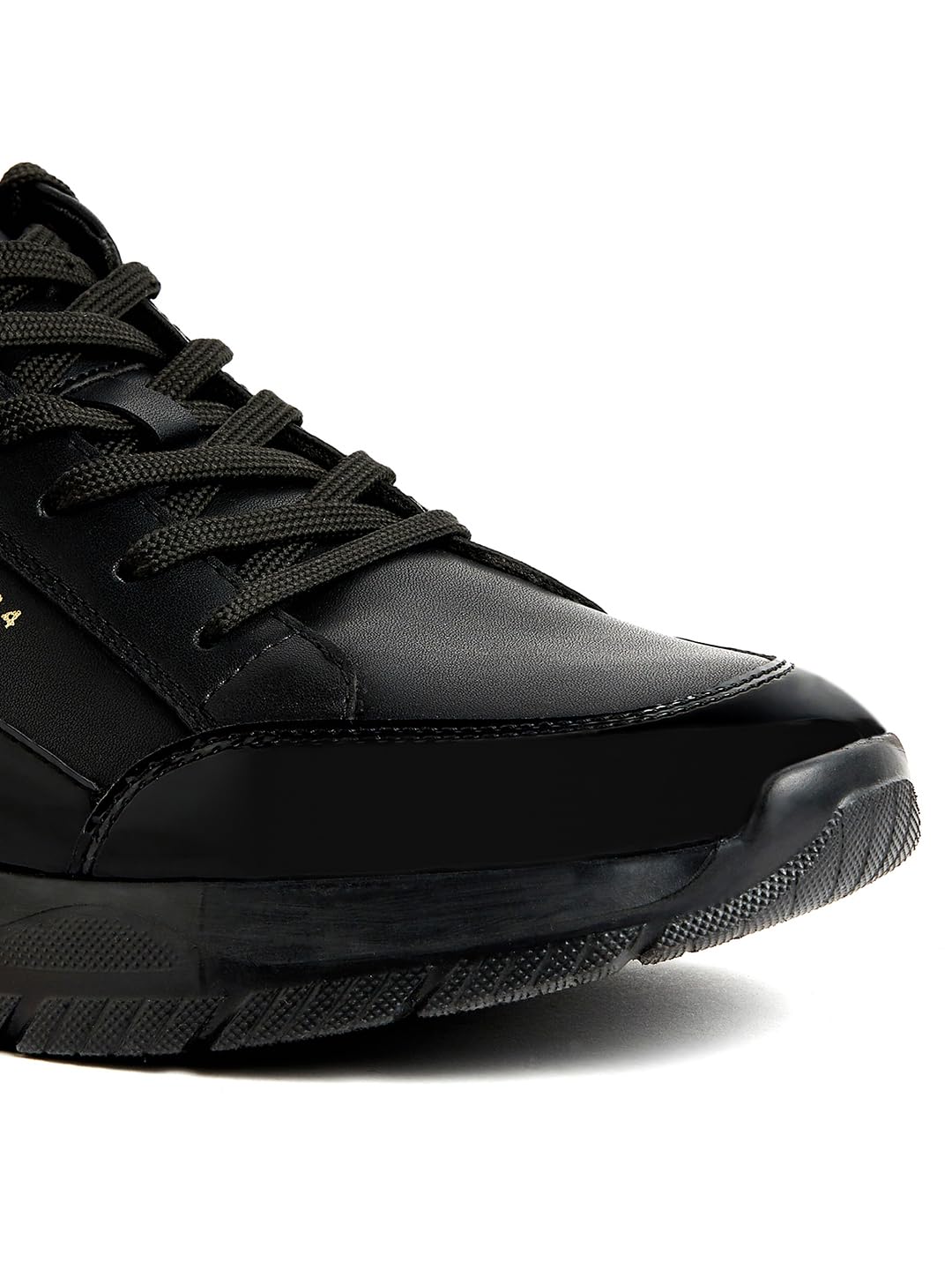 PERF Men's Black Sneakers - Trendy & Stylish PU Upper, Super Comfortable EVA Sole, Padded Cushion Insole for All-Day Comfort, Casual Shoes for Men