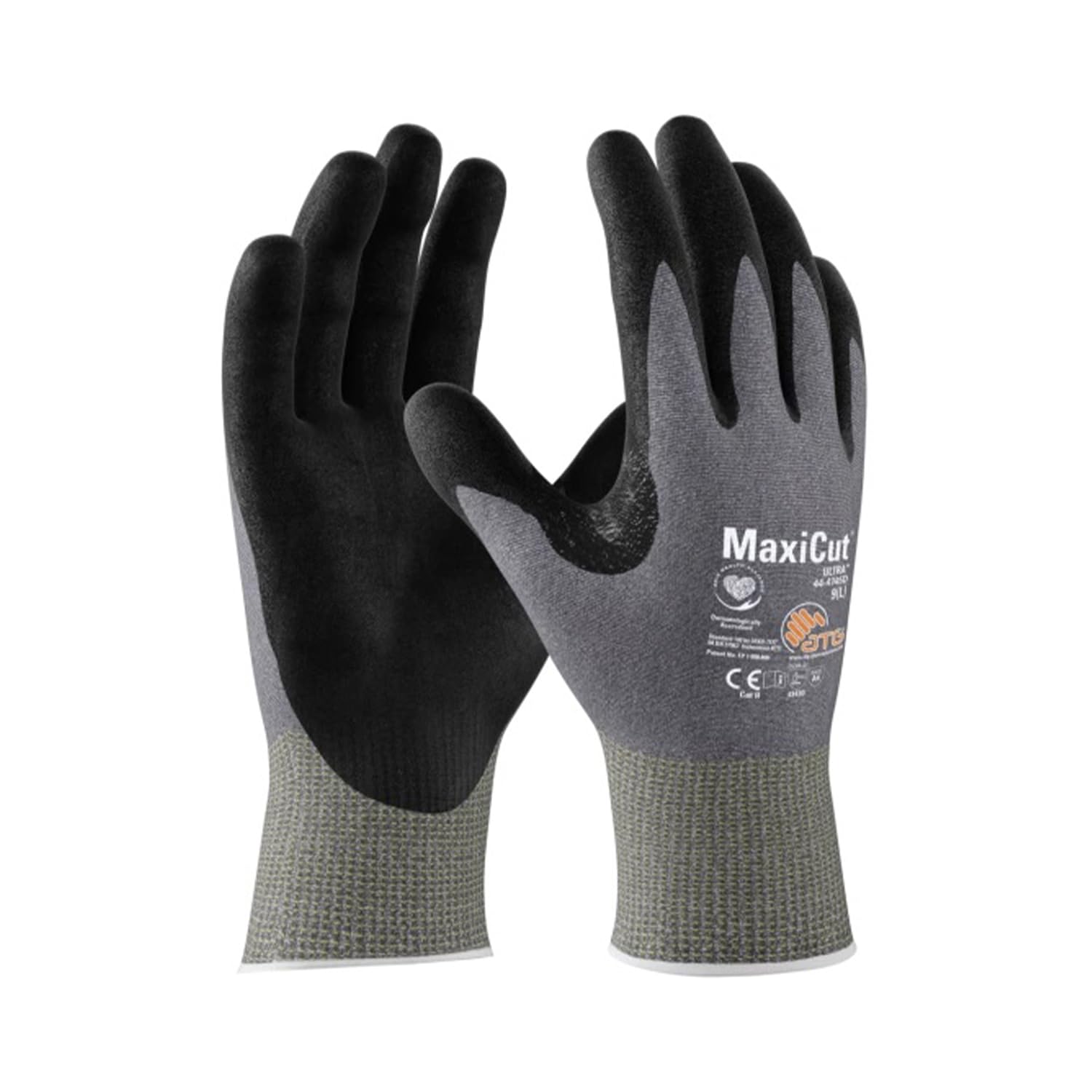 ATG MaxiCut® Ultra™ 44-4745D Cut Protection Gloves - Palm Coated, Touchscreen Compatible, Silicone-Free, Durable and Comfortable Gloves for Dry Environments -12 PAIR PER BOX