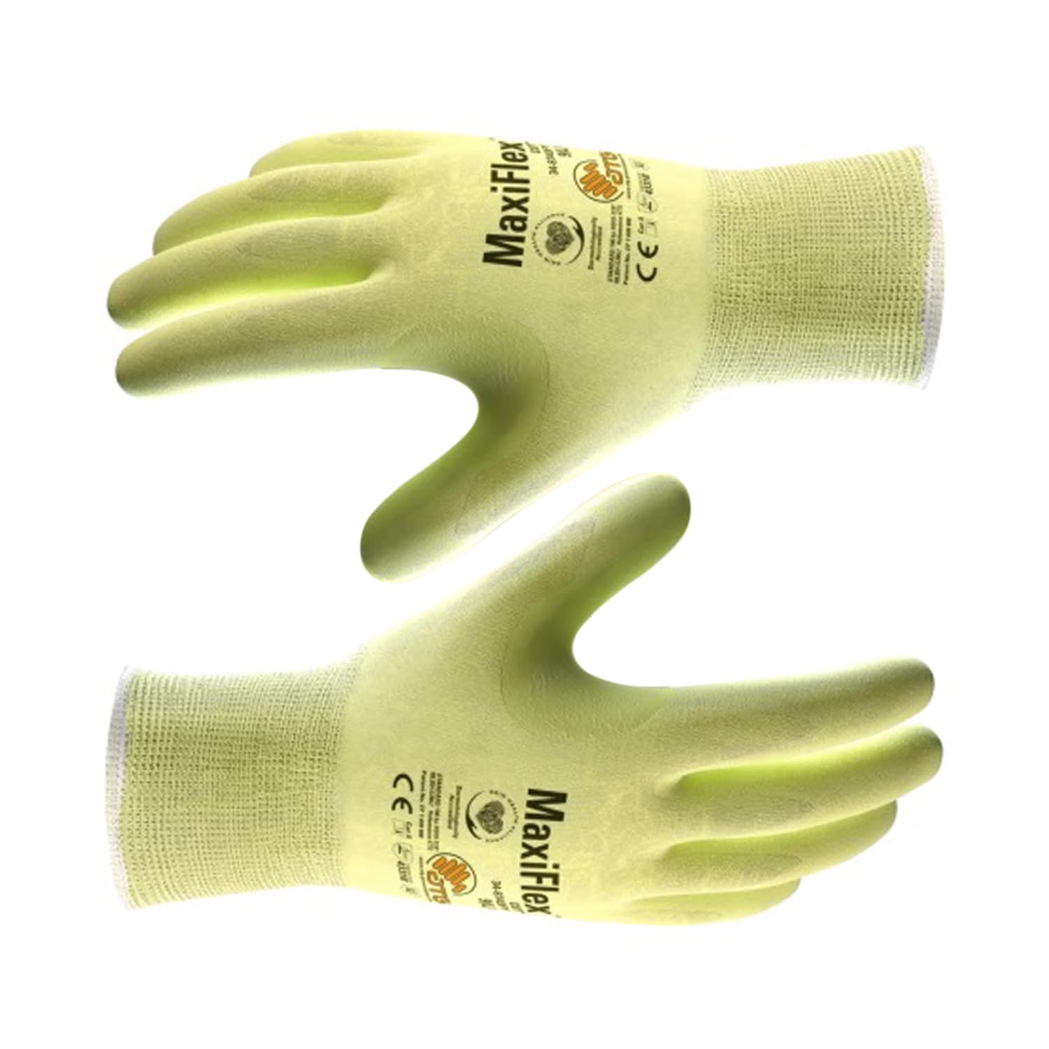 ATG MaxiFlex® Cut™ 34-8743 Cut-Resistant Gloves, Palm Coated Knitwrist, Touchscreen Compatible, FDA Compliant, EN 388 & ANSI Certified -12 PAIR PER BOX