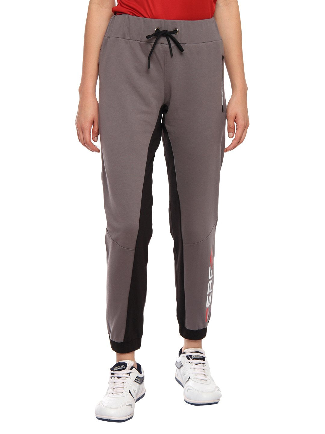 PERF Steelgray Women Terry Transfer Classic Pant