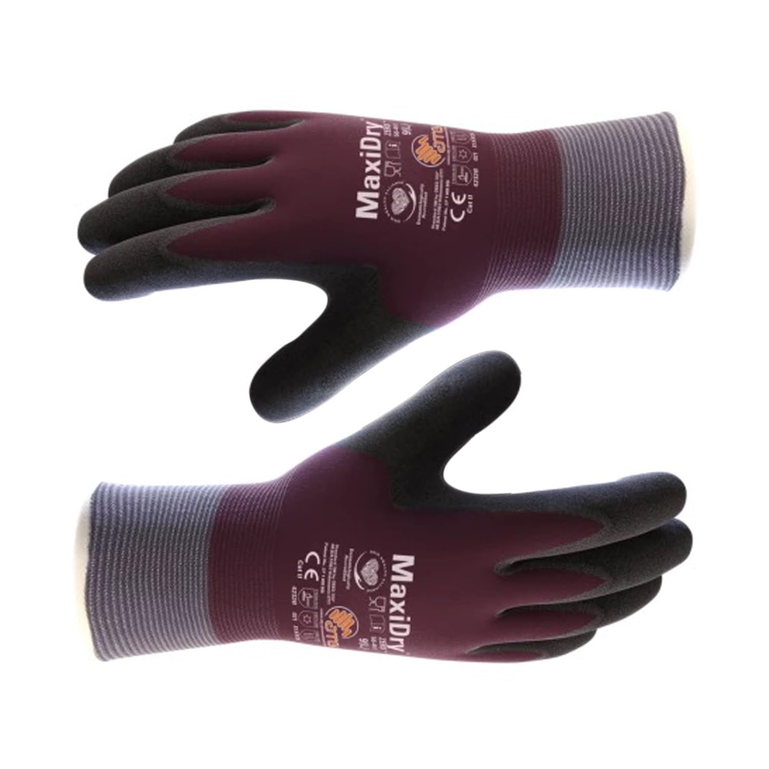 ATG MaxiDry® Zero™ 56-451 Cold-Resistant Gloves, Fully Coated Knitwrist, 28 cm Length, Liquid Proof, FDA Compliant, EN 388 & EN 511 Certified-12 PAIR PER BOX