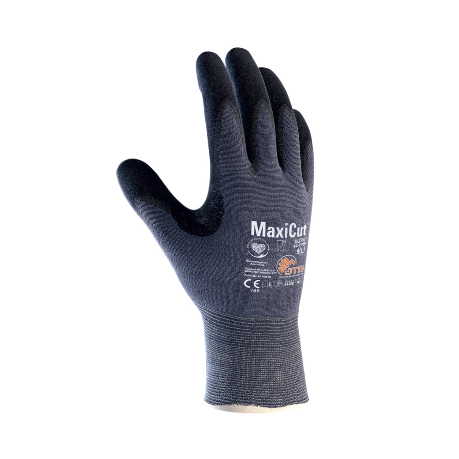 ATG MaxiCut® Ultra™ 44-3745 Cut Protection Gloves - Palm Coated, FDA Compliant, Touchscreen Compatible, Silicone-Free, Food Contact Safe Gloves for Dry Environments -12 PAIR PER BOX