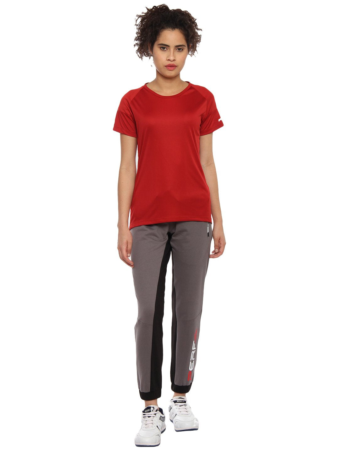 PERF Steelgray Women Terry Transfer Classic Pant