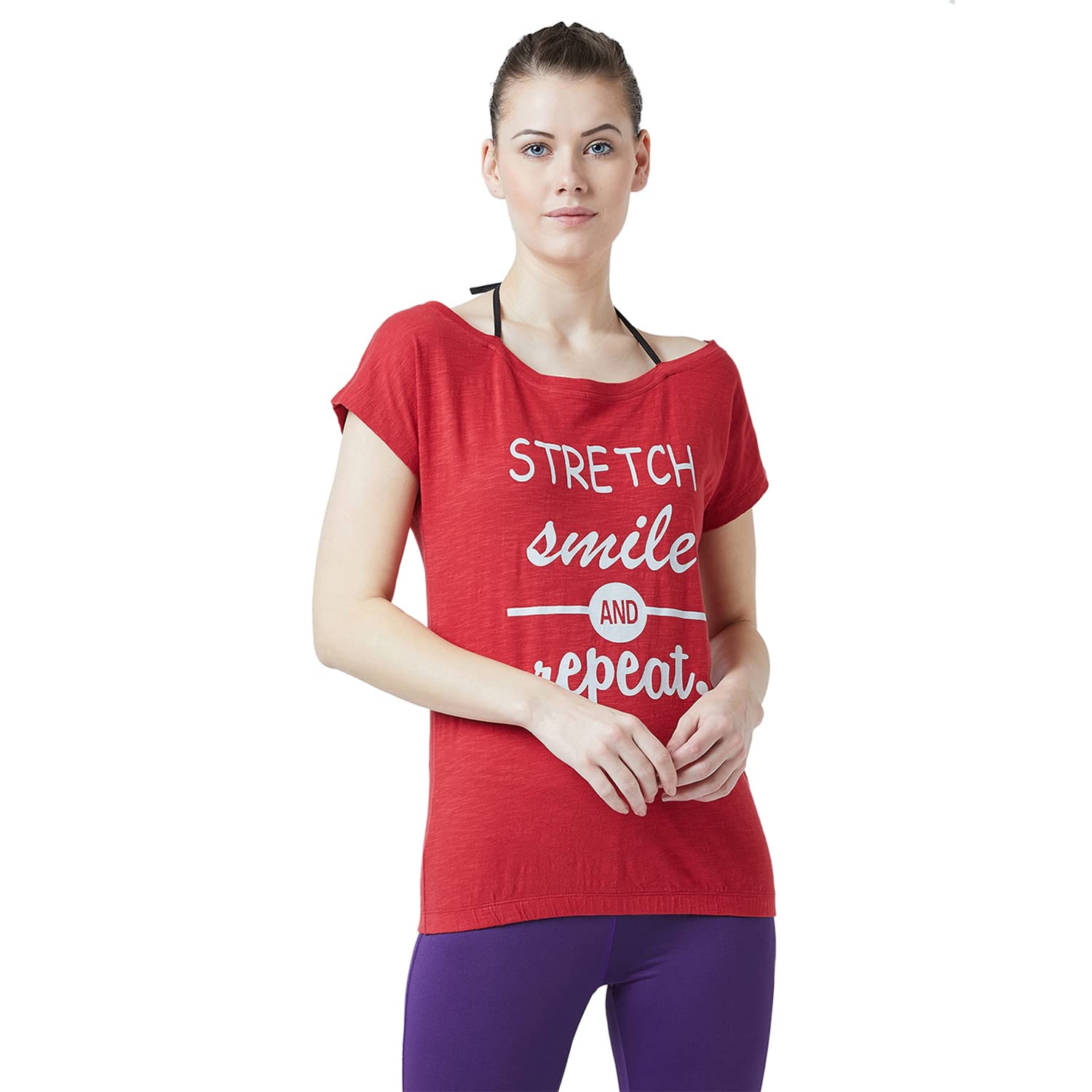 PERF Regular Fit Half Sleeve T-Shirt for Women (PWCSTE19008)