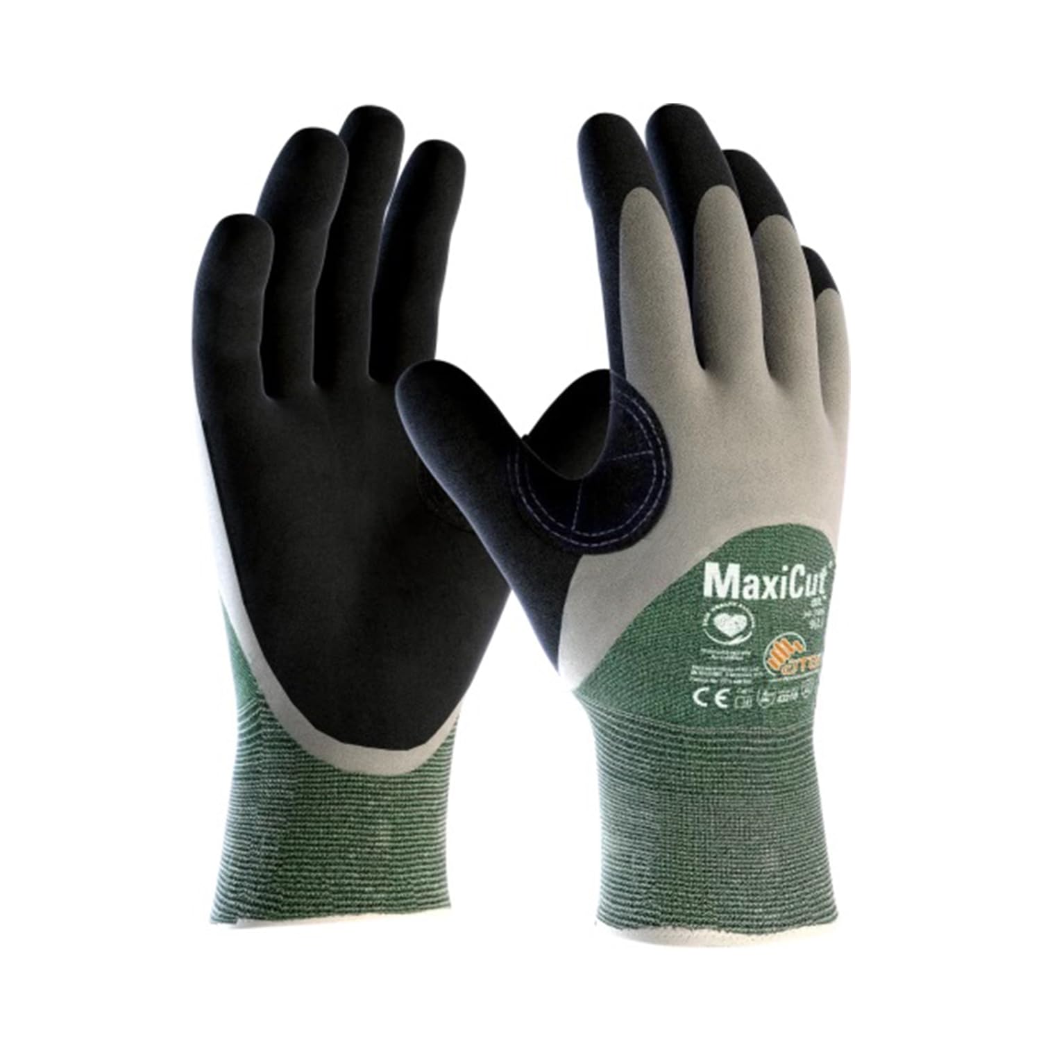 ATG MaxiCut® Oil™ 34-305 Cut-Resistant Work Gloves | 3/4 Coated Knitwrist | EN 388:2016 + A1:2018 Certified | Silicone-Free | FDA Compliant -12 PAIR PER BOX