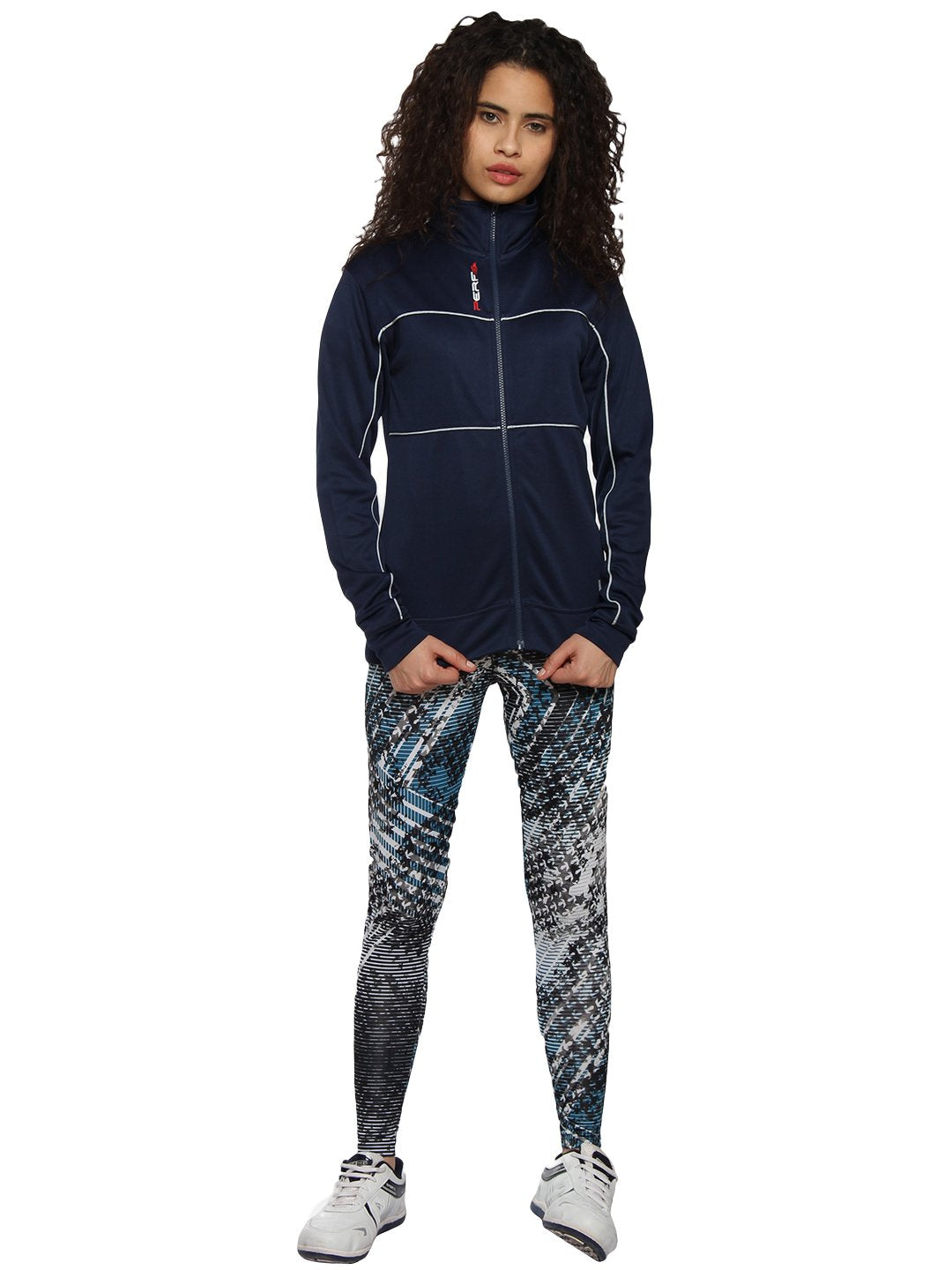 PERF Polyester Transfer Track Full Zipper for Women