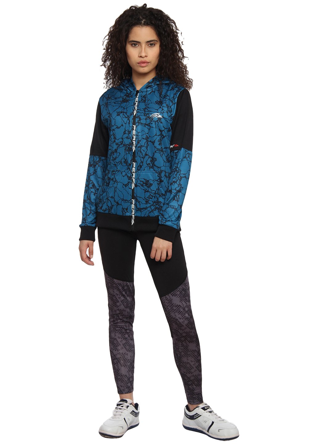 PERF Regular Fit Teal Jacket for Women (PWFFW17133-Teal_L)