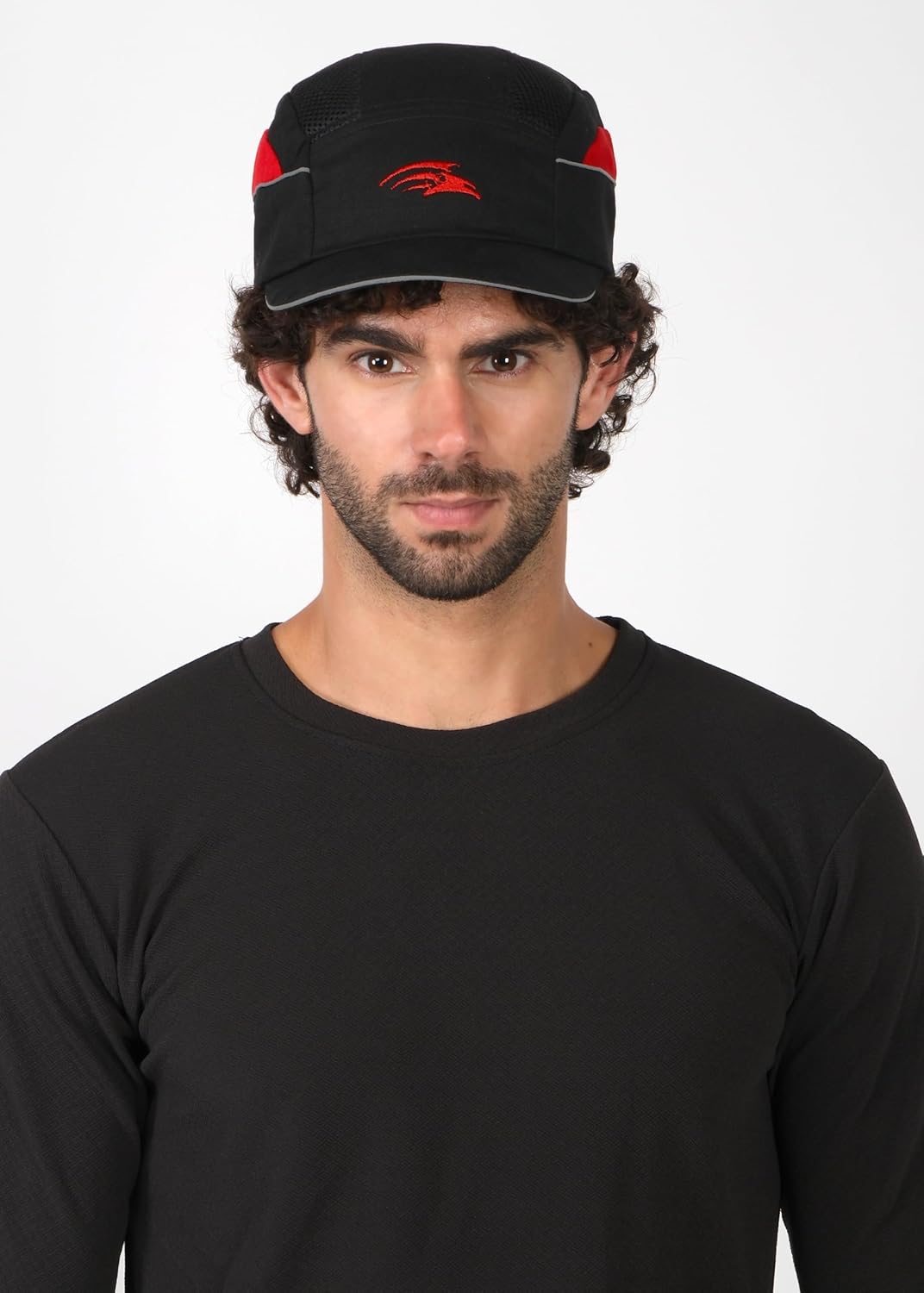 PERF Unisex Safety Bump Cap Short Peak Black Red | CE Certified