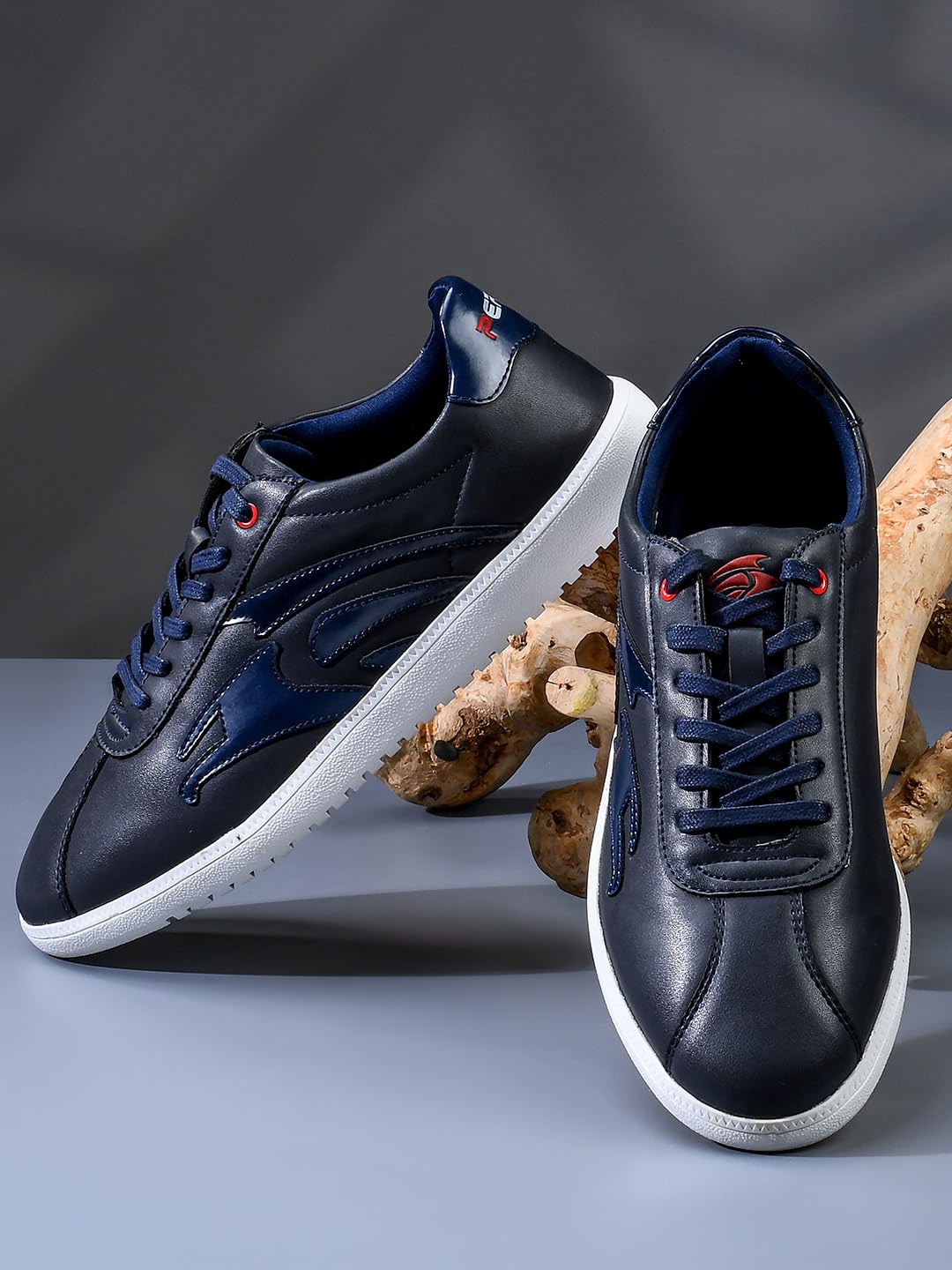 PERF Men’s Black Sneakers - Stylish & Trendy Casual Shoes, PU Upper, TPR Sole, Super Comfortable Cushion Insole, Lightweight Walking Shoes