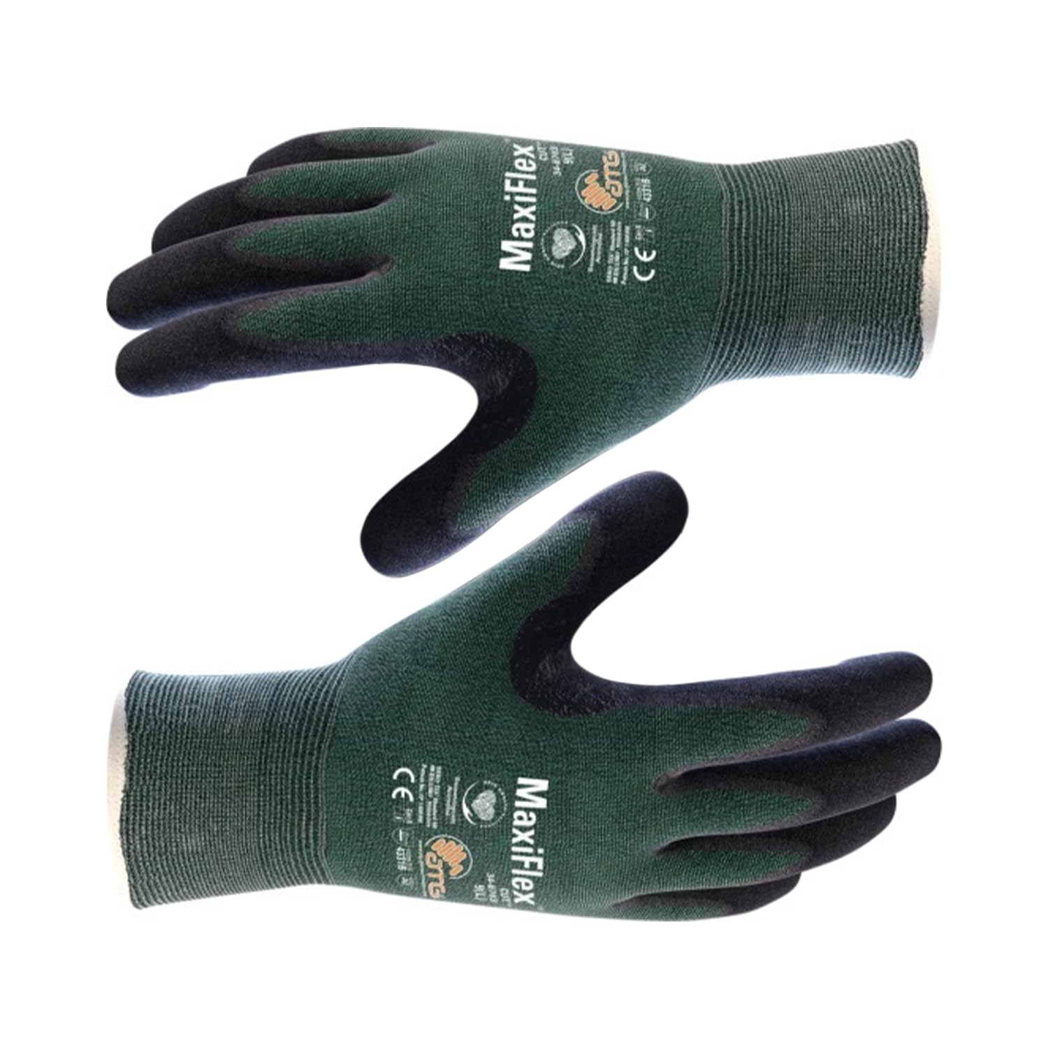 ATG MaxiFlex® Cut™ 34-8743 Cut-Resistant Gloves, Palm Coated Knitwrist, Touchscreen Compatible, FDA Compliant, EN 388 & ANSI Certified -12 PAIR PER BOX