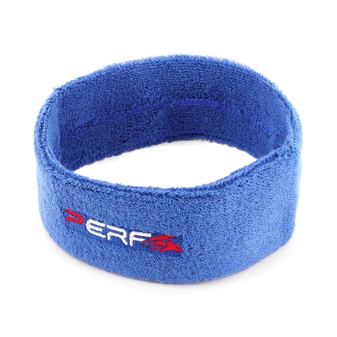 Perf Gym Headband for Men and Women - Sports Headband for Workout & Running, Breathable, Non-Slip Sweat Head Bands for Long Hair (Red)