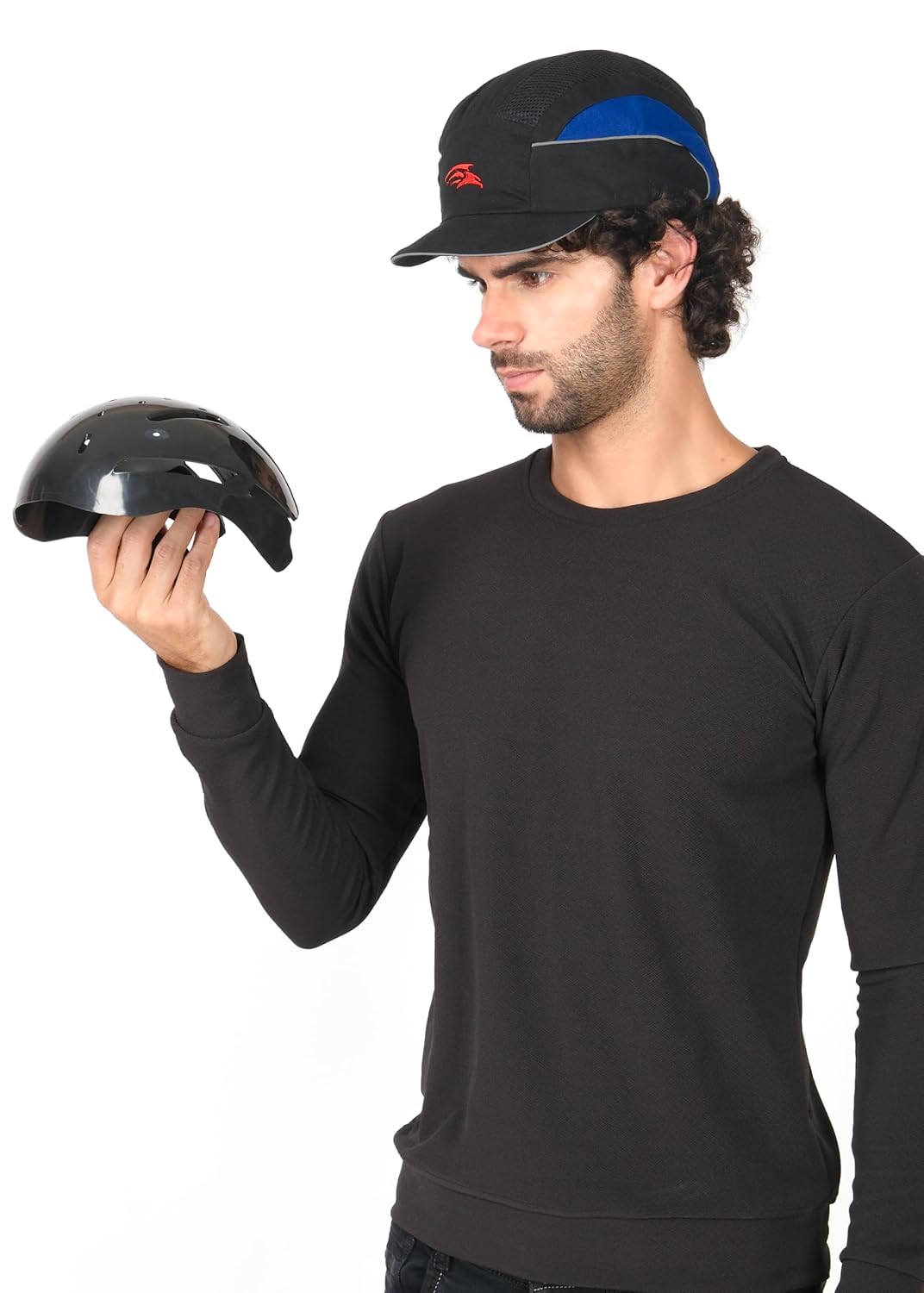 PERF Unisex Safety Bump Cap Short Peak Black Blue | CE Certified