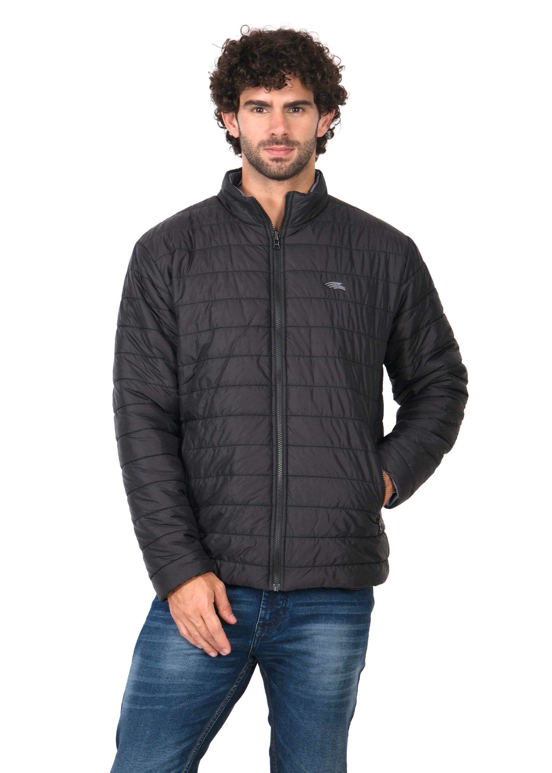 PERF Reversible Pouch Jacket for Men - Dark Grey & Black, Ultra-Compact, 20D Nylon, Travel-Friendly with Packable Design