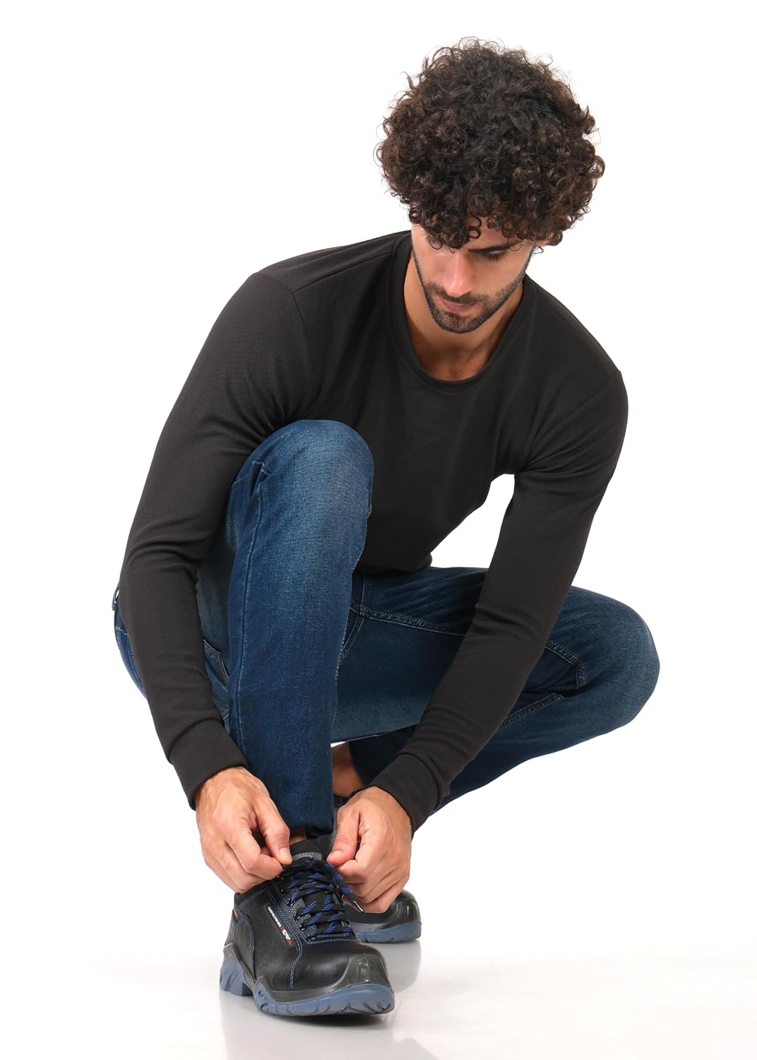 PERF Tornado G SB - Water-Repellent Leather Safety Shoe with Non-Metallic Toe Cap, Breathable Lining, Cushioned Footbed, and Durable PU Double Density Sole - Work Shoe for Men.