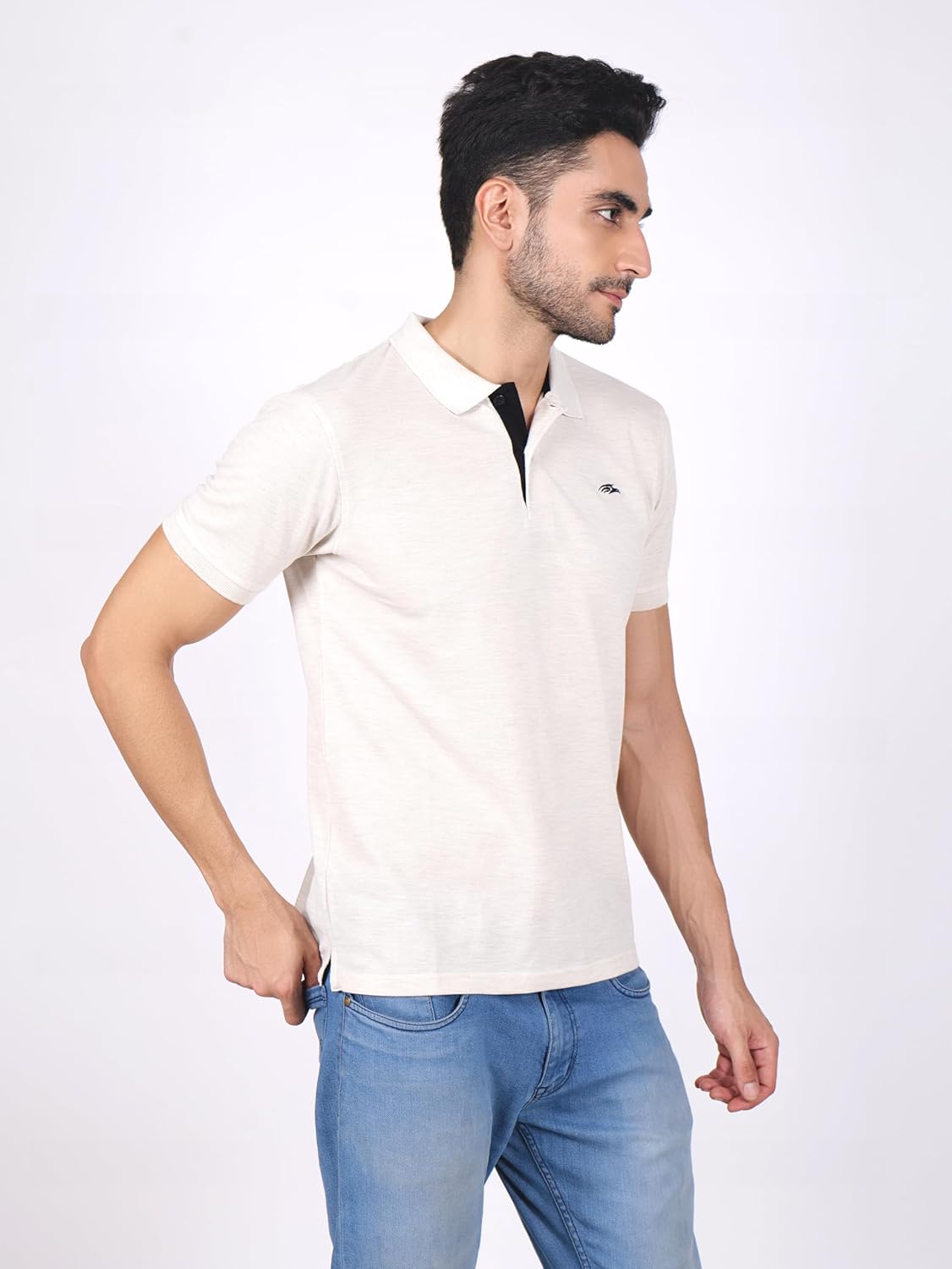 PERF Men's Regular Fit Polyster Cotton Polo T Shirt, Polo Neck, Half Sleeves, Gym T Shirts, Casual Wear, Workout T Shirts, Active Gym Wear for Running, T Shirts for Man