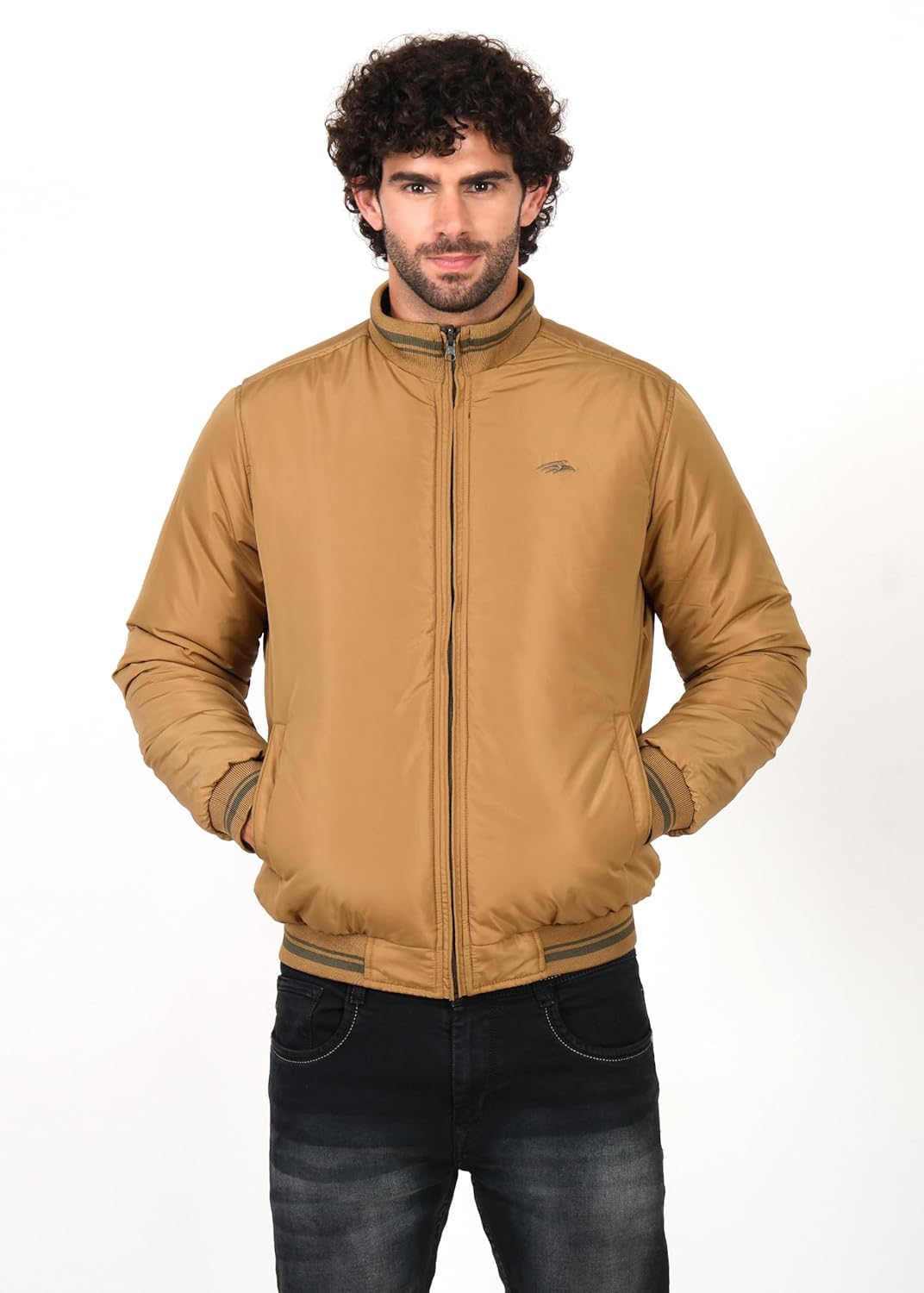 PERF Reversible Jacket - Olive & Khaki, Stylish Look, Side Pockets, Polyester, Versatile Outerwear
