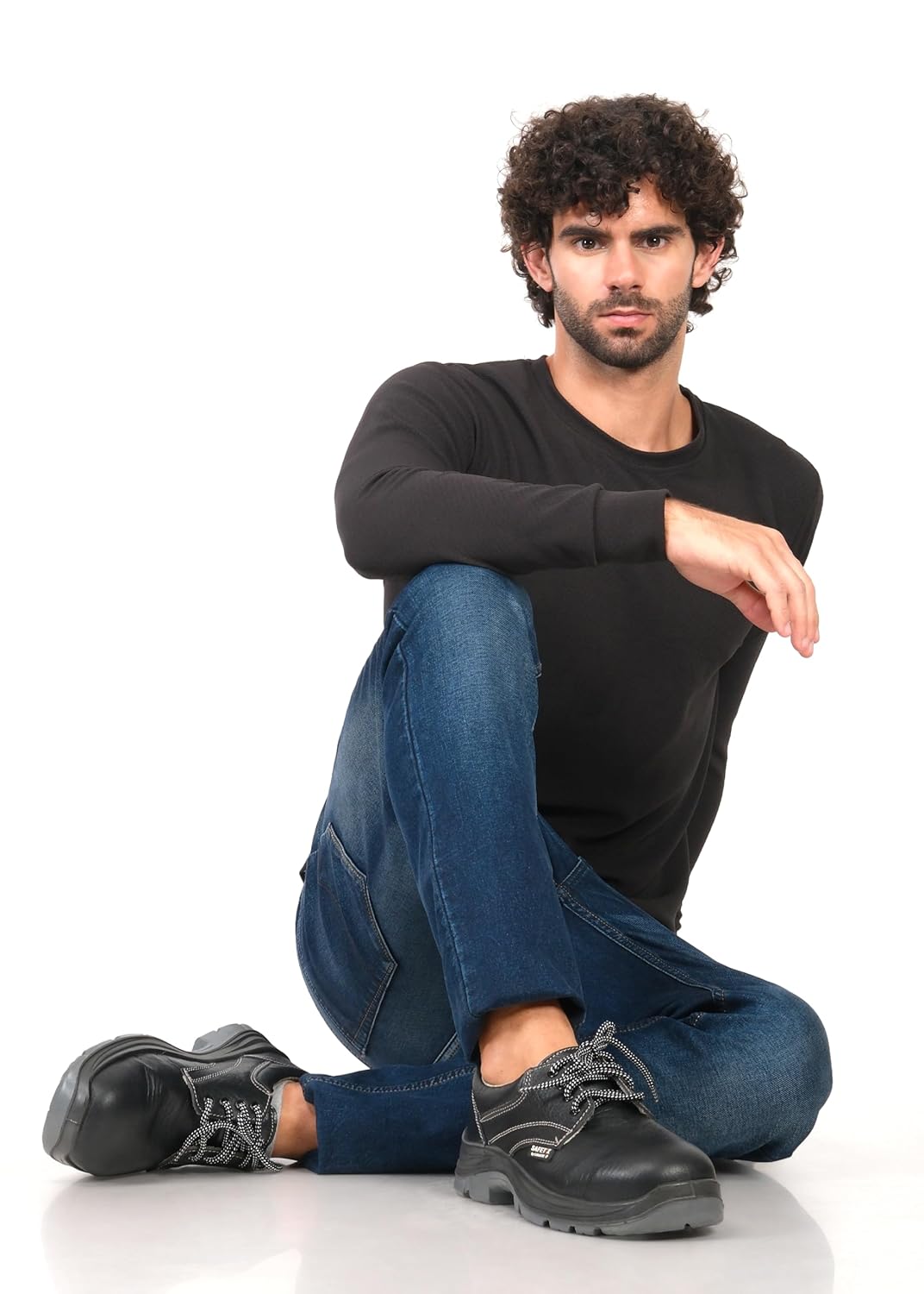 PERF HERMES Safety Shoe - Premium Steel Toe Work Boots with Breathable Leather, Anti-Slip Sole, and Antibacterial Lining for Industrial and Construction Safety