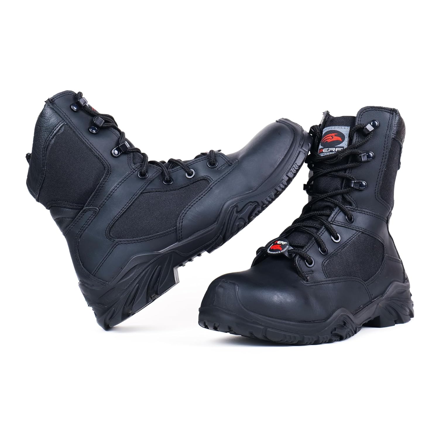 PERF Patrol Outdoor Boots - Full-Grain Leather, Water Repellent Zip, outdoor biker shoe, Hiking Shoes