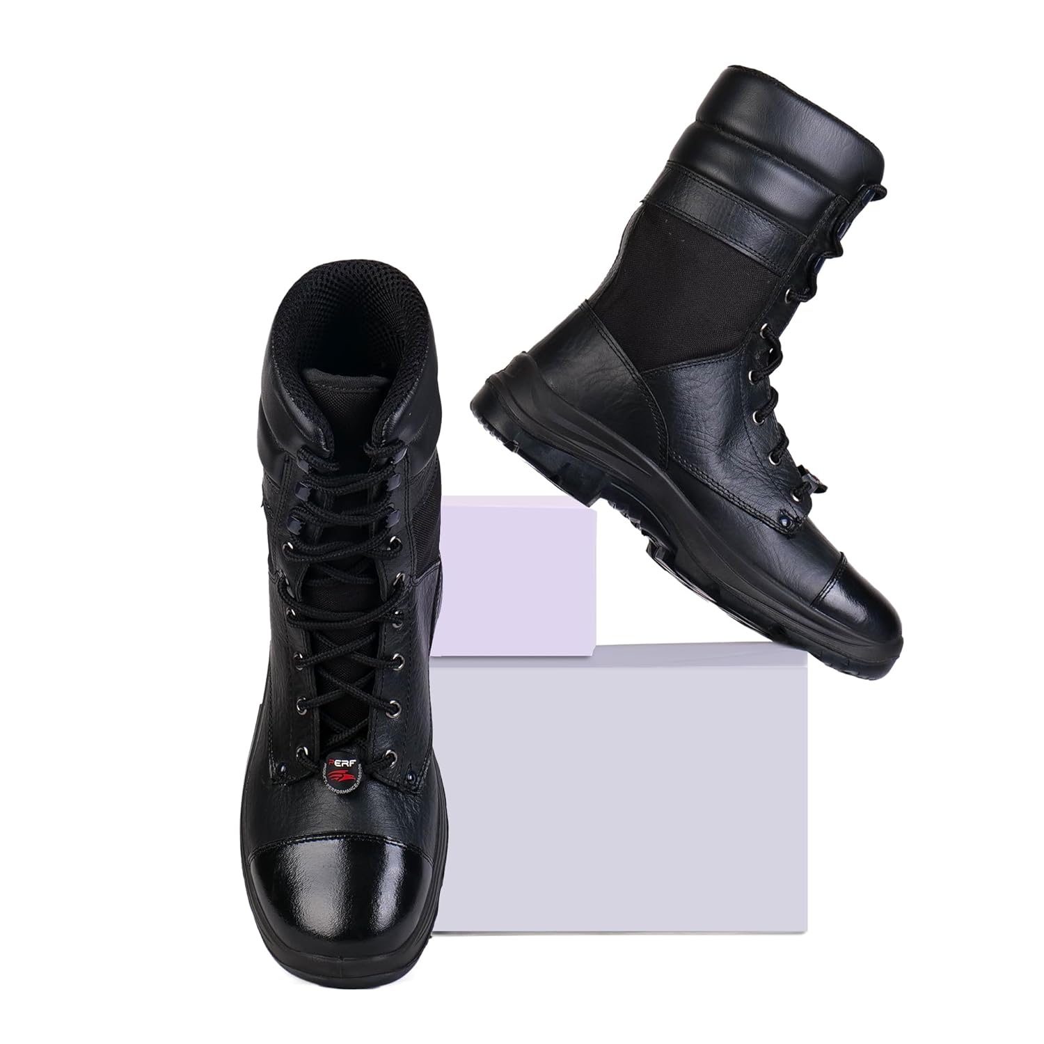 PERF TROOPER HIGH ANKLE PERFORMANCE BOOT - Durable High-Performance Ankle Boots for Outdoor & Biker Use with Breathable Leather