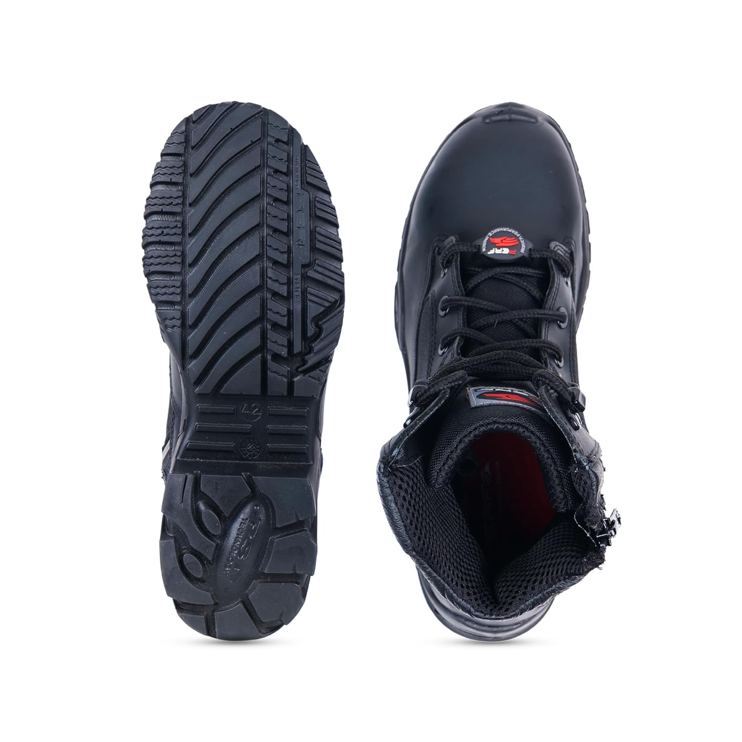 PERF Patrol Outdoor Boots - Full-Grain Leather, Water Repellent Zip, outdoor biker shoe, Hiking Shoes