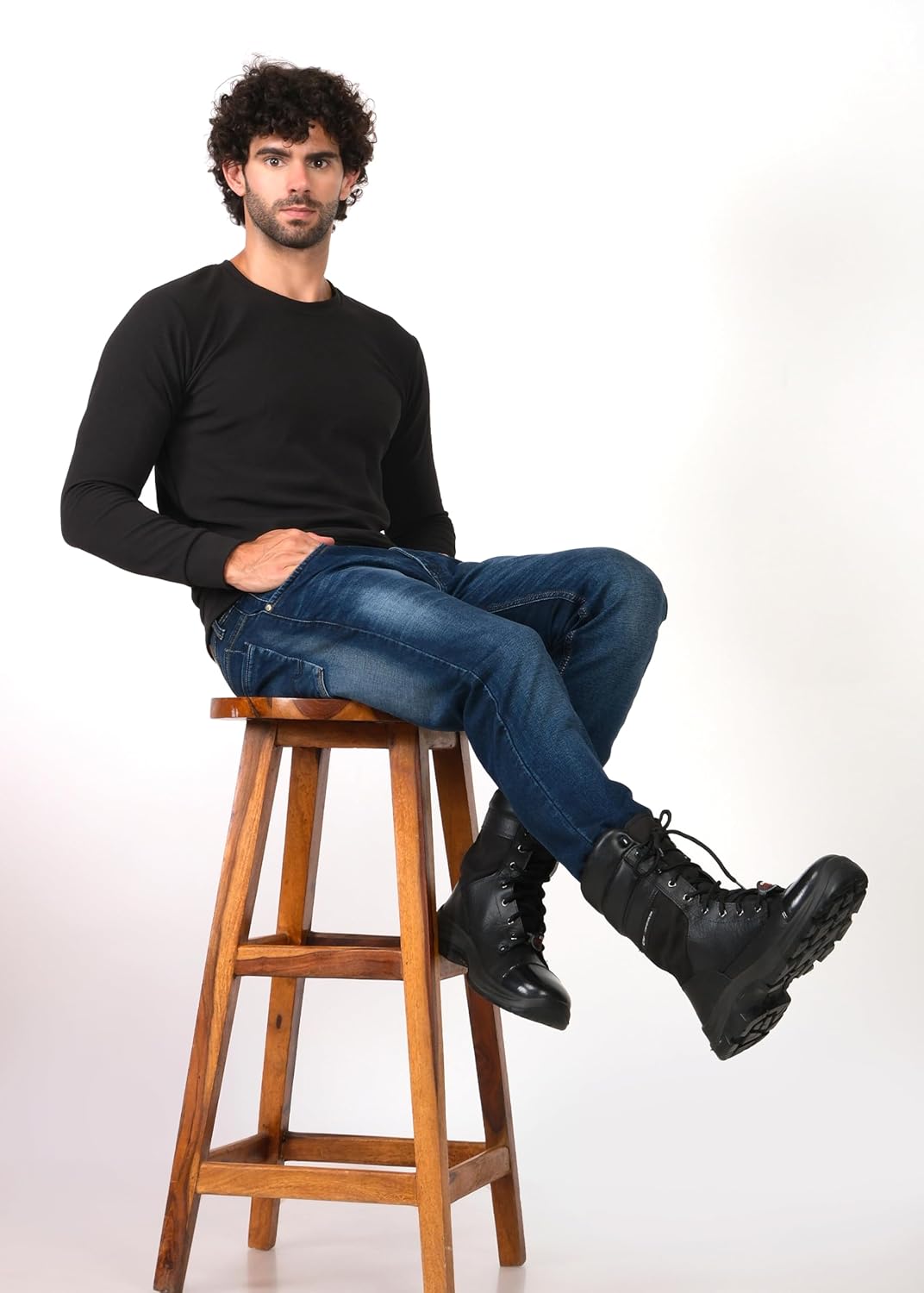 PERF TROOPER HIGH ANKLE PERFORMANCE BOOT - Durable High-Performance Ankle Boots for Outdoor & Biker Use with Breathable Leather