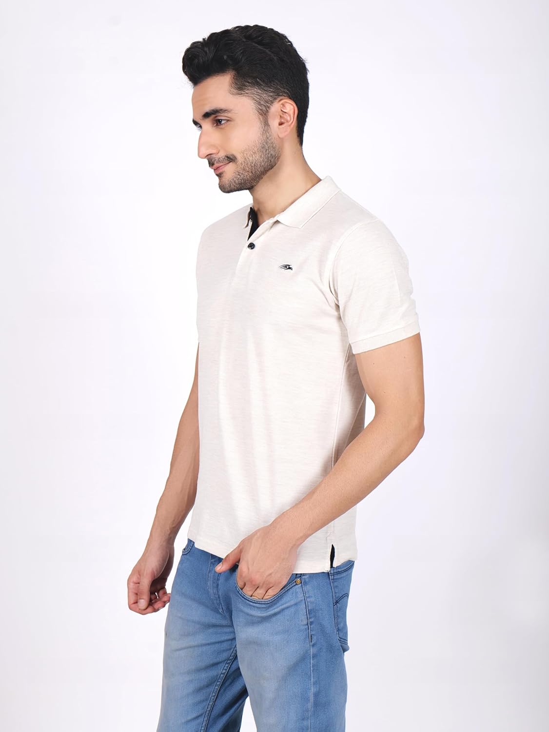 PERF Men's Regular Fit Polyster Cotton Polo T Shirt, Polo Neck, Half Sleeves, Gym T Shirts, Casual Wear, Workout T Shirts, Active Gym Wear for Running, T Shirts for Man