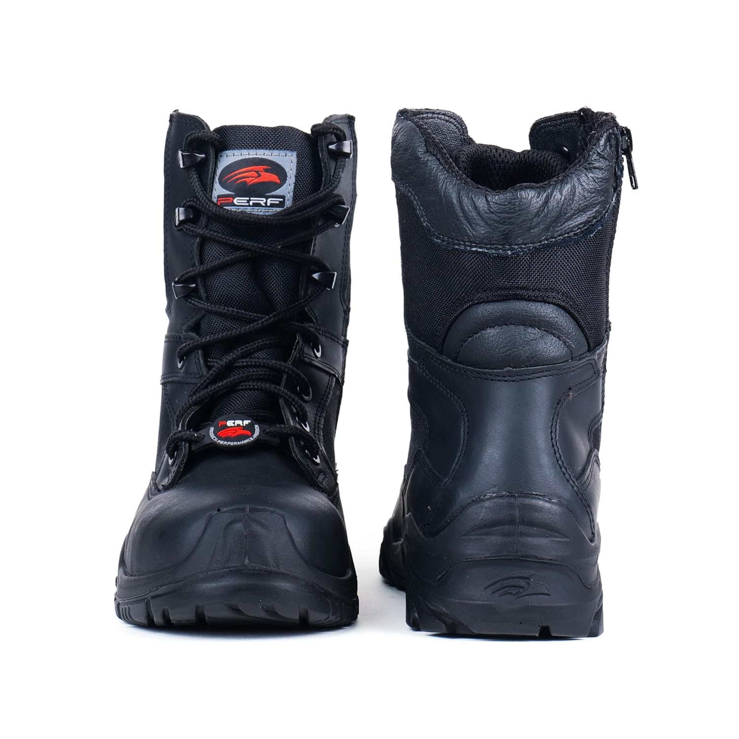 PERF Patrol Outdoor Boots - Full-Grain Leather, Water Repellent Zip, outdoor biker shoe, Hiking Shoes