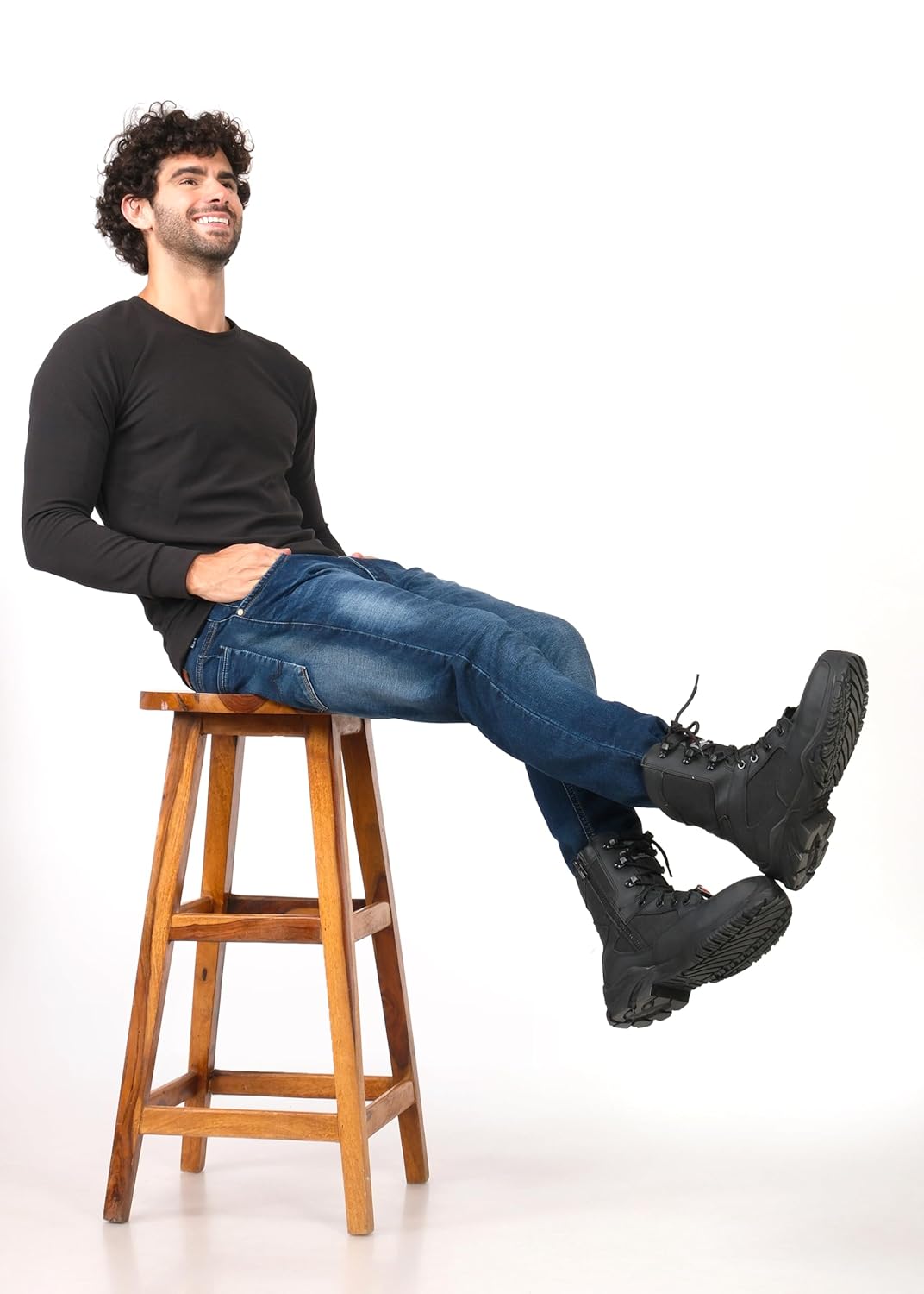 PERF Patrol Outdoor Boots - Full-Grain Leather, Water Repellent Zip, outdoor biker shoe, Hiking Shoes