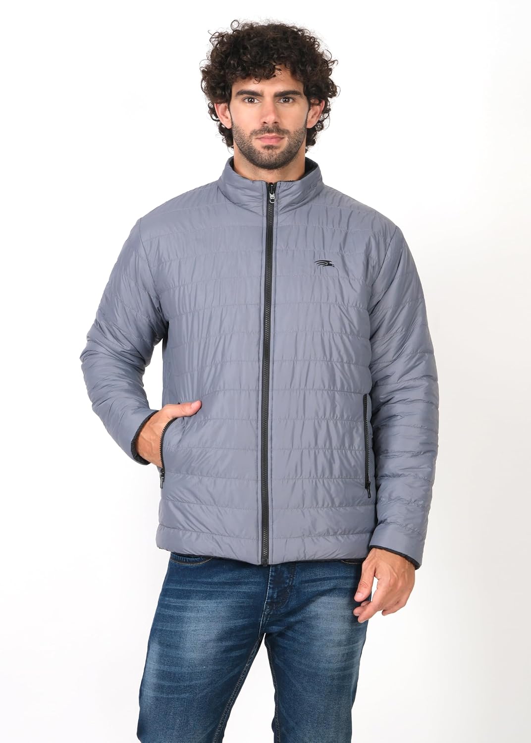 PERF Reversible Pouch Jacket for Men - Dark Grey & Black, Ultra-Compact, 20D Nylon, Travel-Friendly with Packable Design