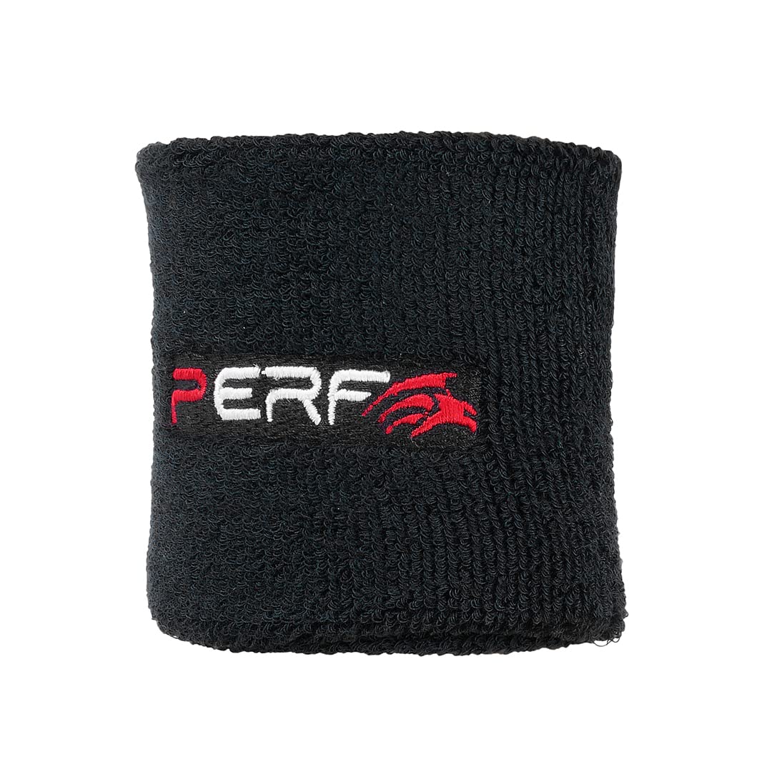 Perf Wrist Band for Men & Women 3 Inch - Wrist Sweat Band for Workout Tennis Cycling, Gym, Badminton, Football, Basketball, Sweat Absorbent Stretchable Wrist Supports Bands (Red)