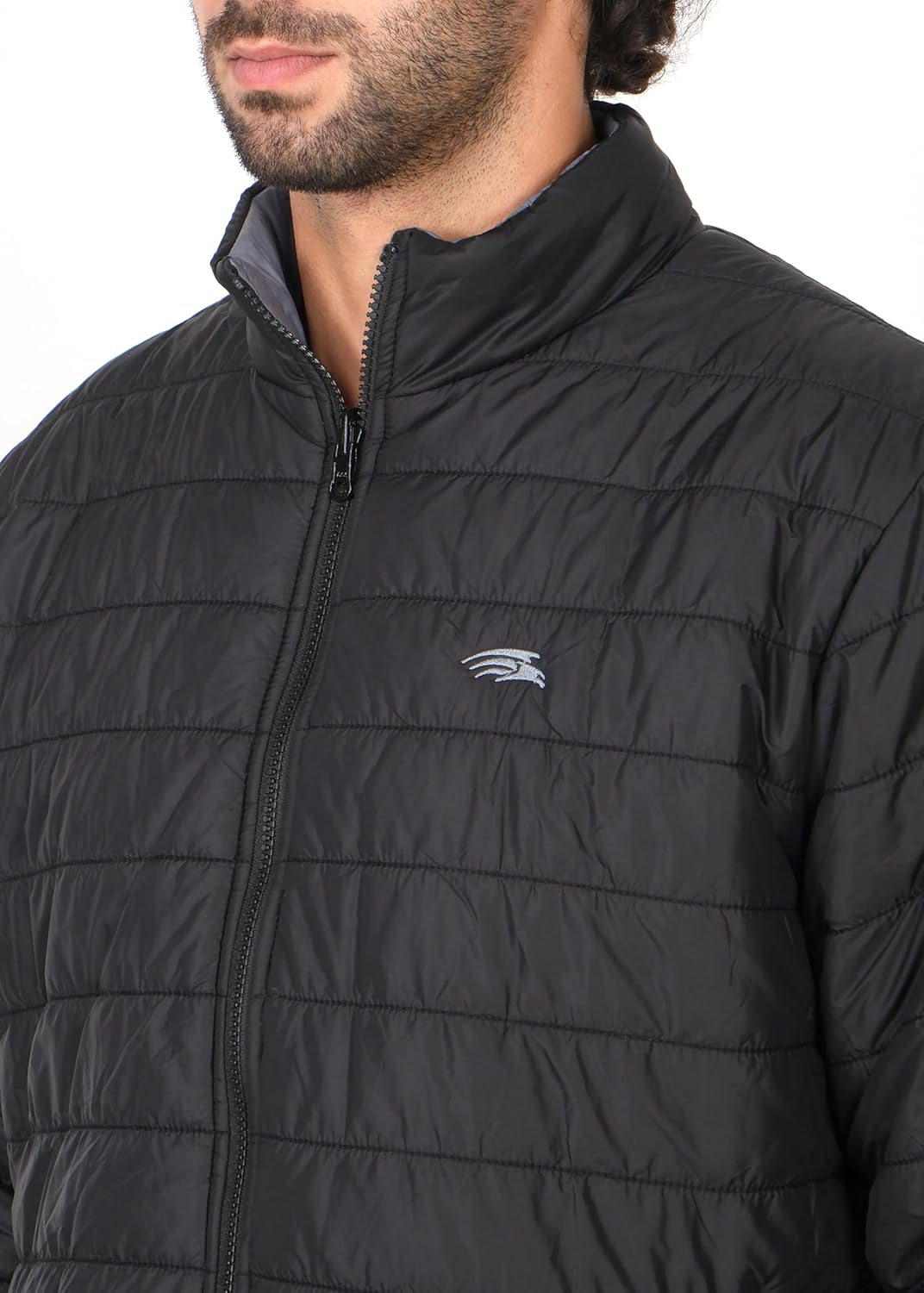 PERF Reversible Pouch Jacket for Men - Dark Grey & Black, Ultra-Compact, 20D Nylon, Travel-Friendly with Packable Design