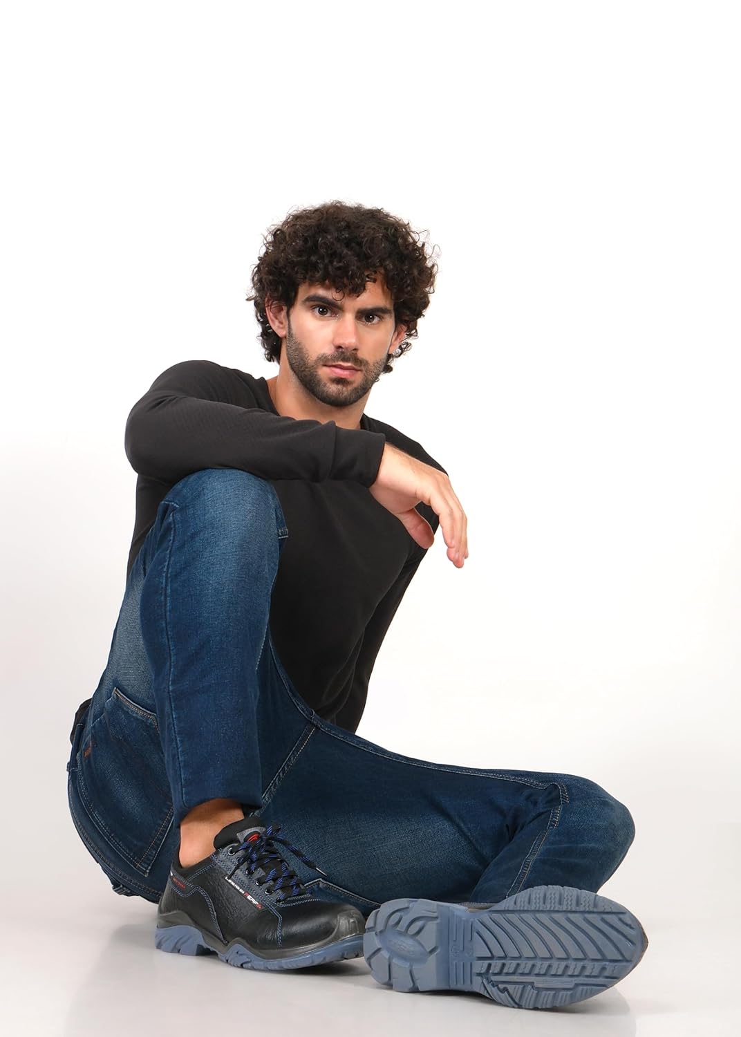 PERF Tornado G SB - Water-Repellent Leather Safety Shoe with Non-Metallic Toe Cap, Breathable Lining, Cushioned Footbed, and Durable PU Double Density Sole - Work Shoe for Men.