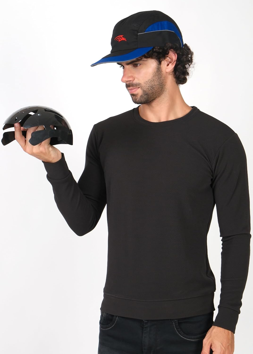 PERF Unisex Safety Bump Cap Long Peak Black Blue | CE Certified