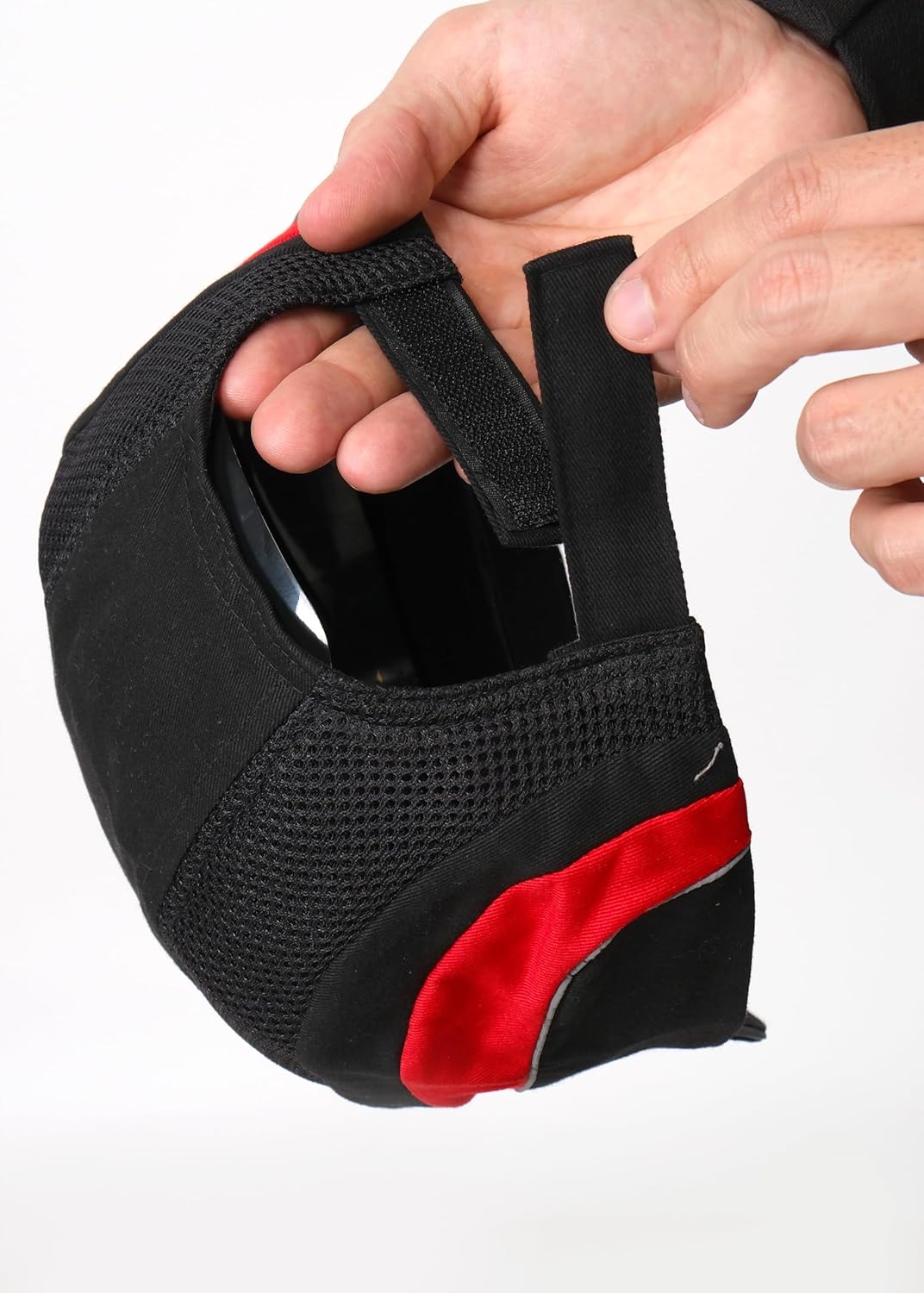 PERF Unisex Safety Bump Cap Short Peak Black Red | CE Certified