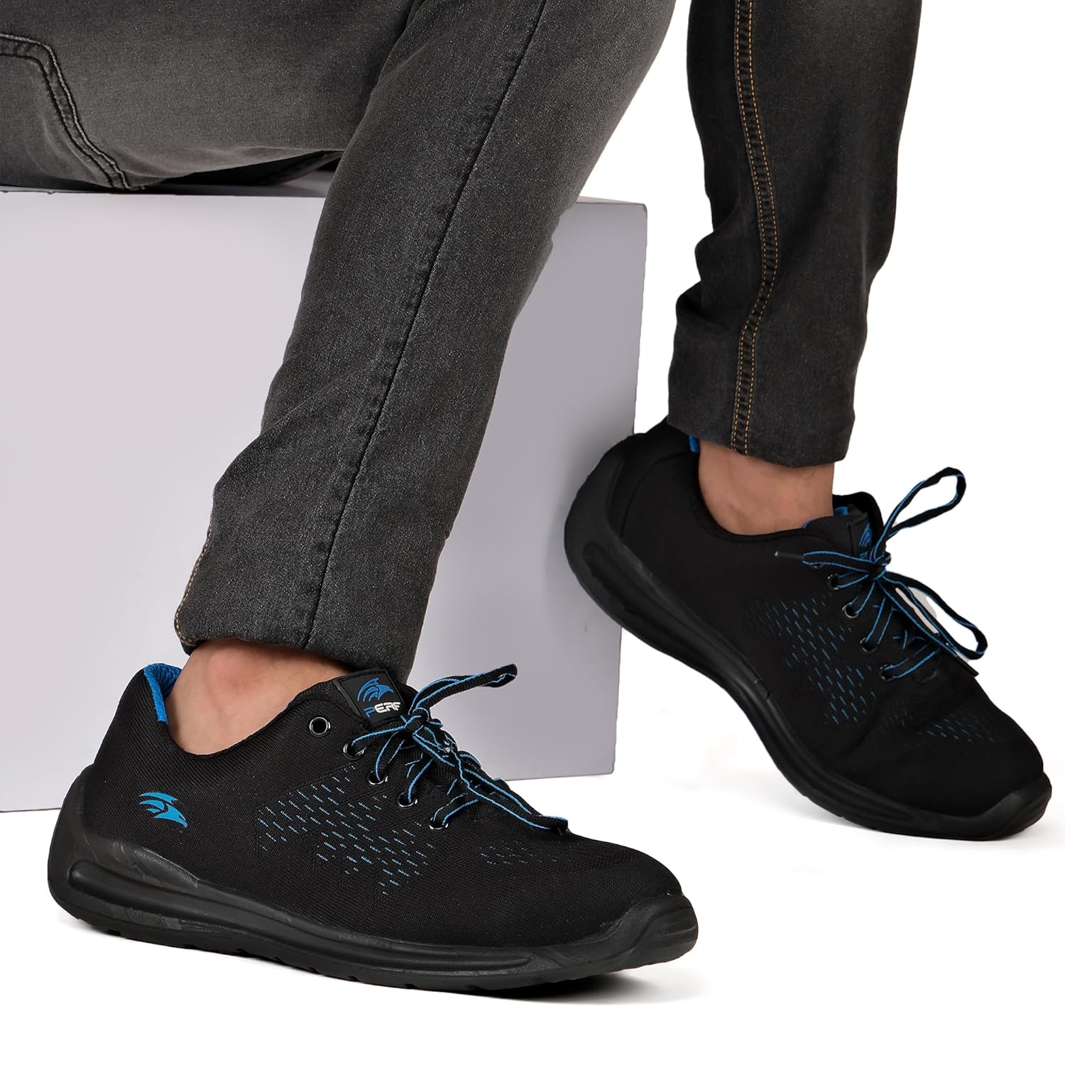 PERF AIR Flow Safety Shoes with Breathable Mesh Upper, Steel Toe Cap, Antistatic Properties, and Fuel Oil-Resistant Sole