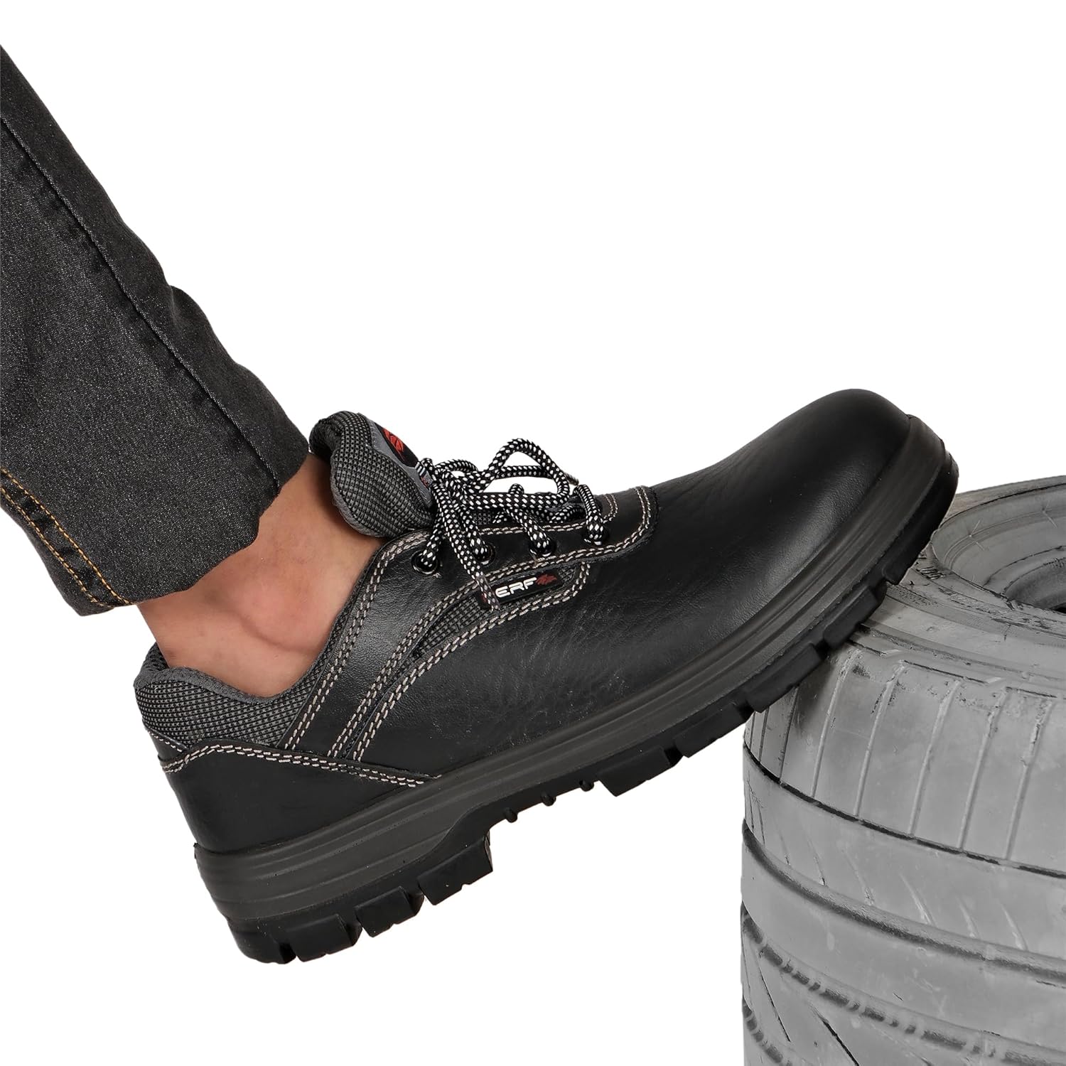 PERF Spike Low Ankle Safety Shoes - Lightweight Work Footwear with Steel Toe Cap, Anti-Slip Sole, and Breathable Lining for Construction & Industrial Use