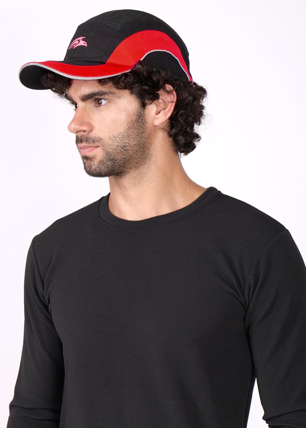 PERF Unisex Safety Bump Cap Long Peak Black Red | CE Certified