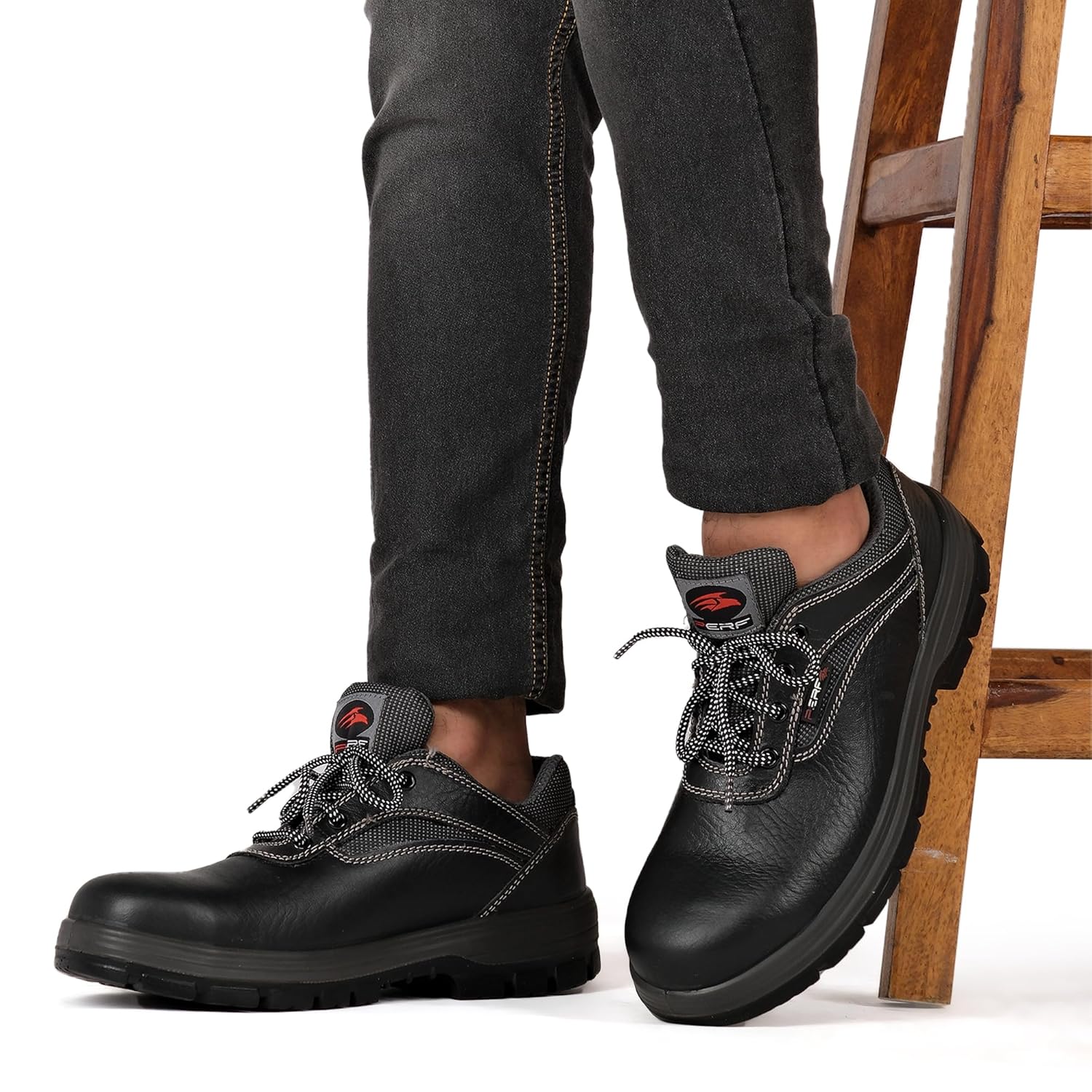 PERF Spike Low Ankle Safety Shoes - Lightweight Work Footwear with Steel Toe Cap, Anti-Slip Sole, and Breathable Lining for Construction & Industrial Use