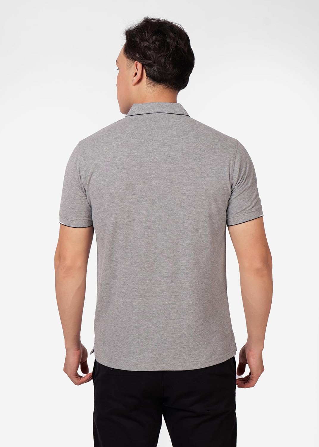 PERF Men's Polo T-Shirt with Two-Color Tipping | Cotton-Poly Blend | Casual and Sportswear Polo Tee